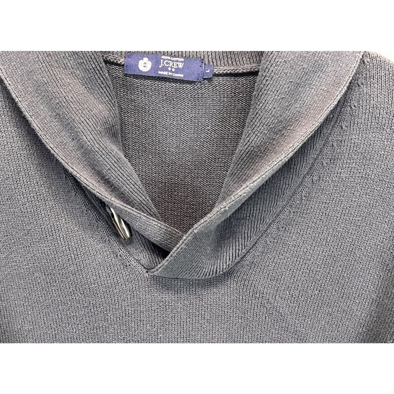 J.Crew J.CREW Shawl Collar Sweater Mens L Gray Knit Pullover Button Toggle Casual Business Fall Winter Spring Size US L / EU 52-54 / 3 - 5 Thumbnail