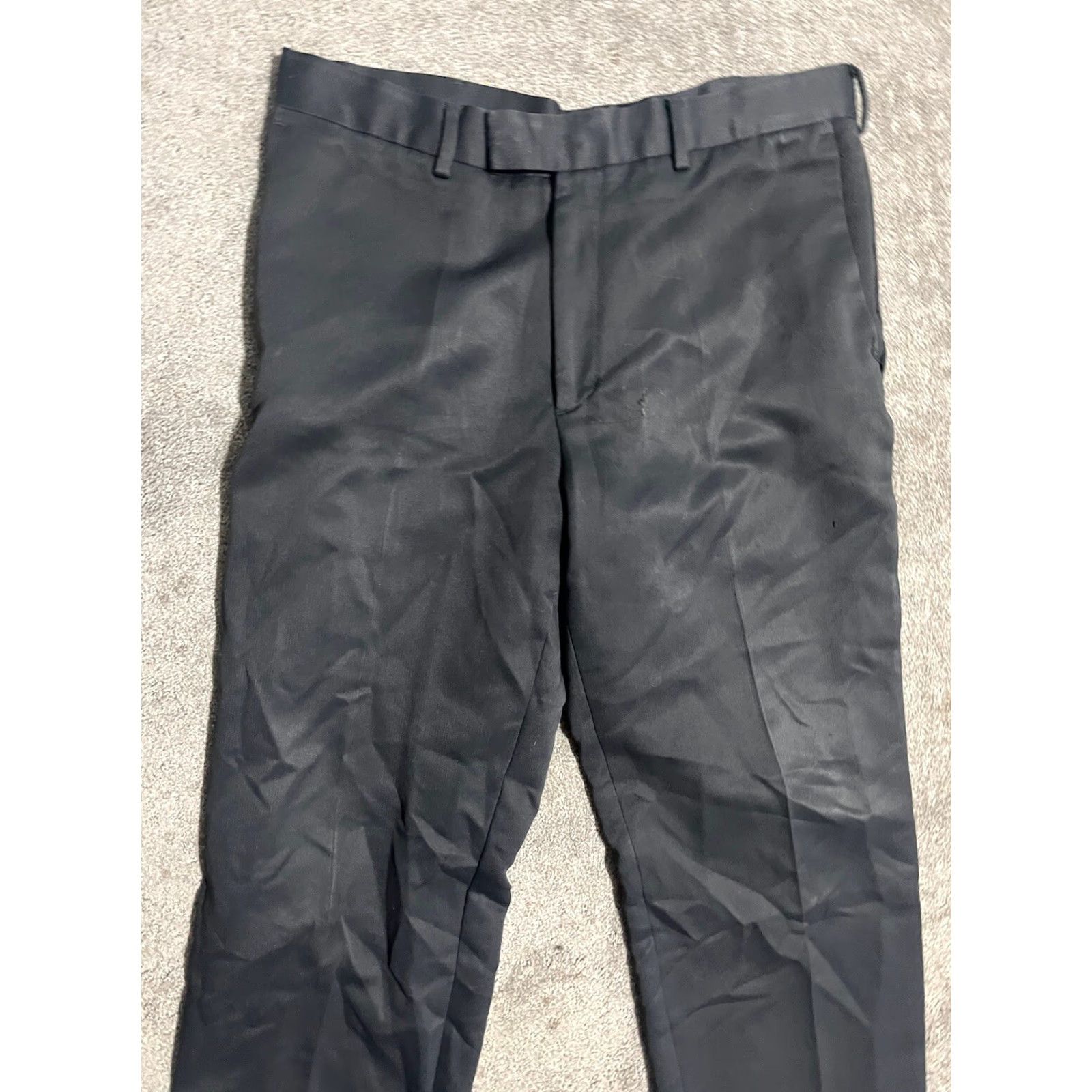 Perry Ellis Perry Ellis Men’s Dress Pants Black Flat Front 34x32 Solid Modern Style Business Casual Workwear Pants Mens Size US 34 / EU 50 - 2 Thumbnail