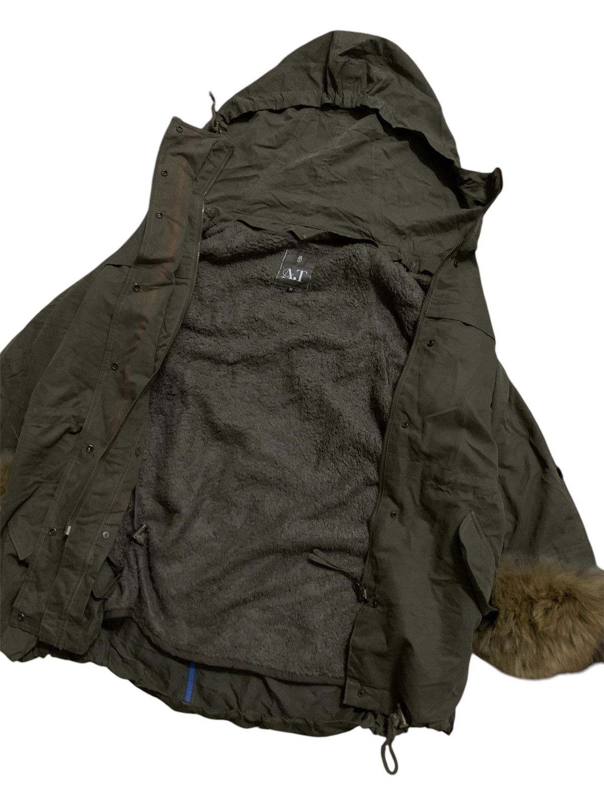 Issey Miyake 💥Atsuro Tayama Military Parka Fur Hoodie Size M / US 6-8 / IT 42-44 - 2 Thumbnail
