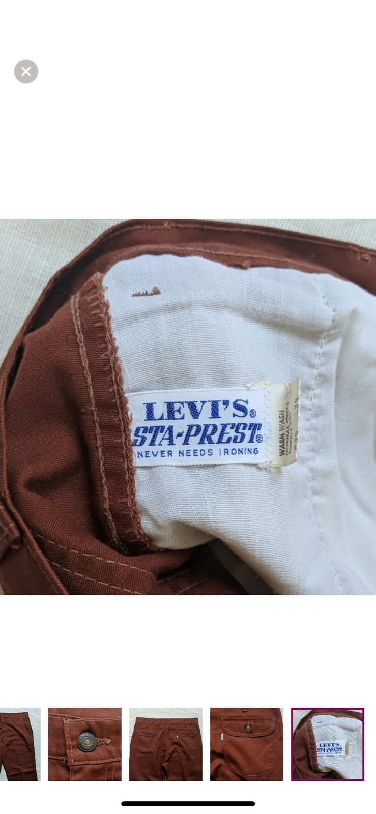 Levi's Vintage Clothing Vintage 70s Levi’s Flared trousers Size US 36 / EU 52 - 7 Thumbnail