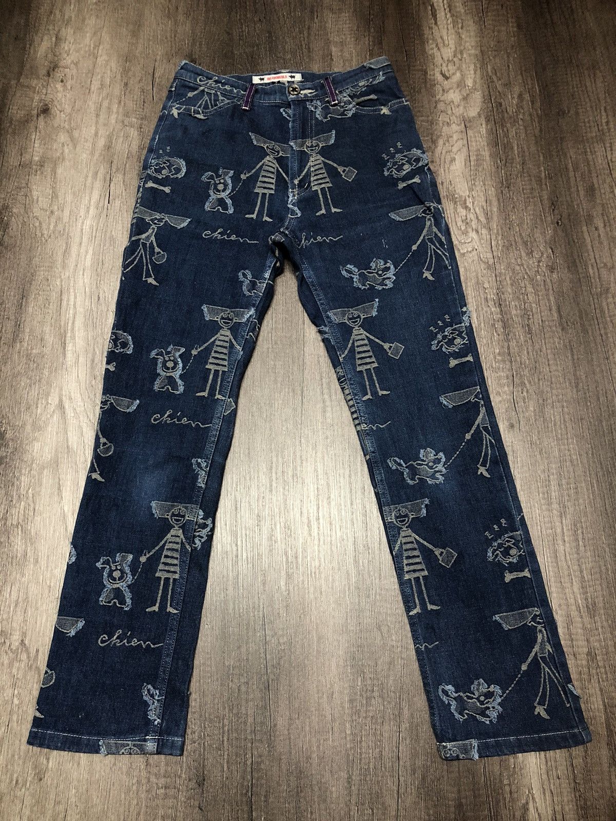 Japanese Brand VINTAGE OLLEBOREBLA STRETCH JEANS FULL PRINT Size 27" / US 4 / IT 40 - 5 Thumbnail