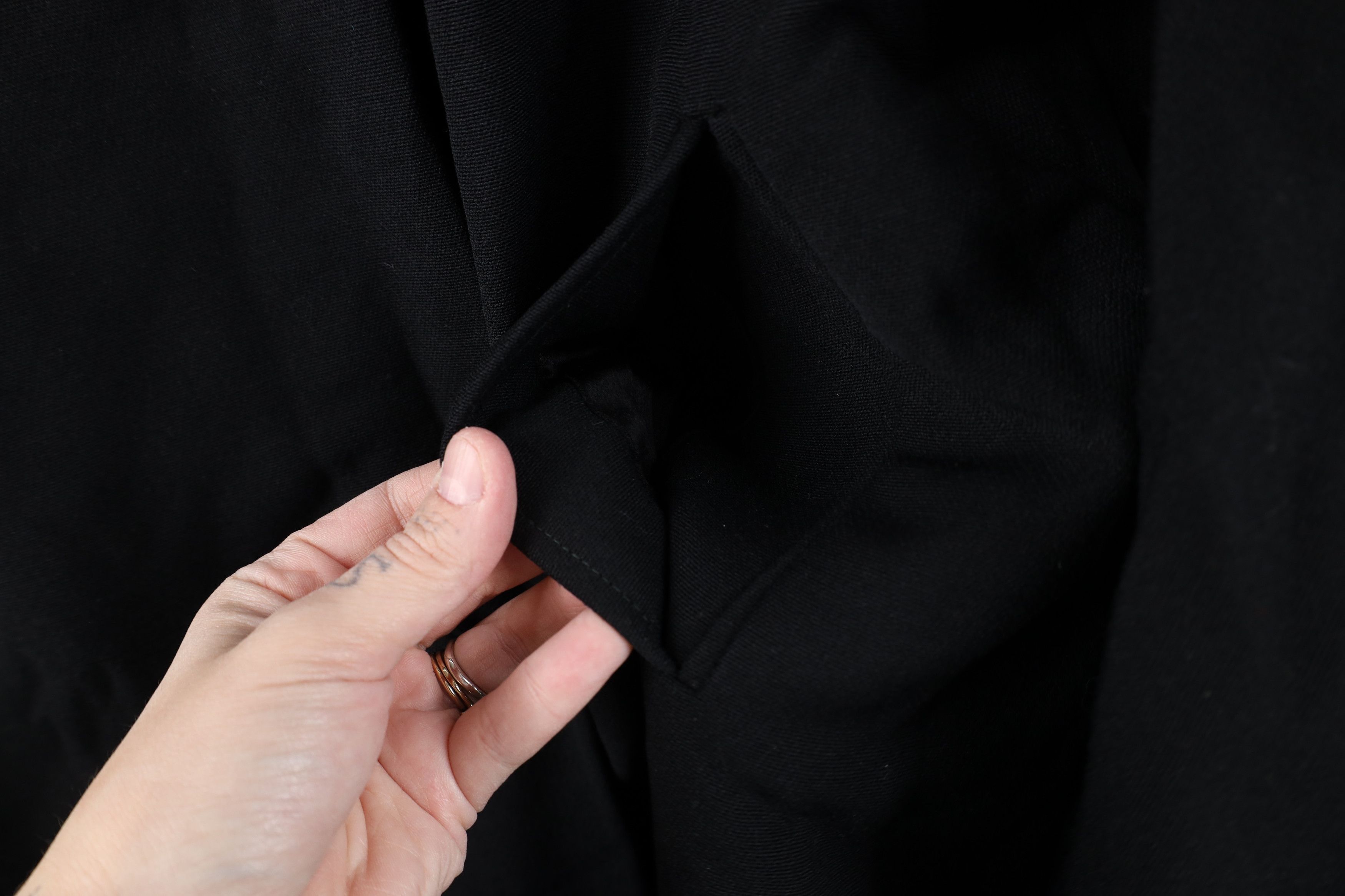 Vintage Vintage 50s Rockabilly Gabardine Wool Coat Jacket Black USA Size L / US 10 / IT 46 - 12 Thumbnail
