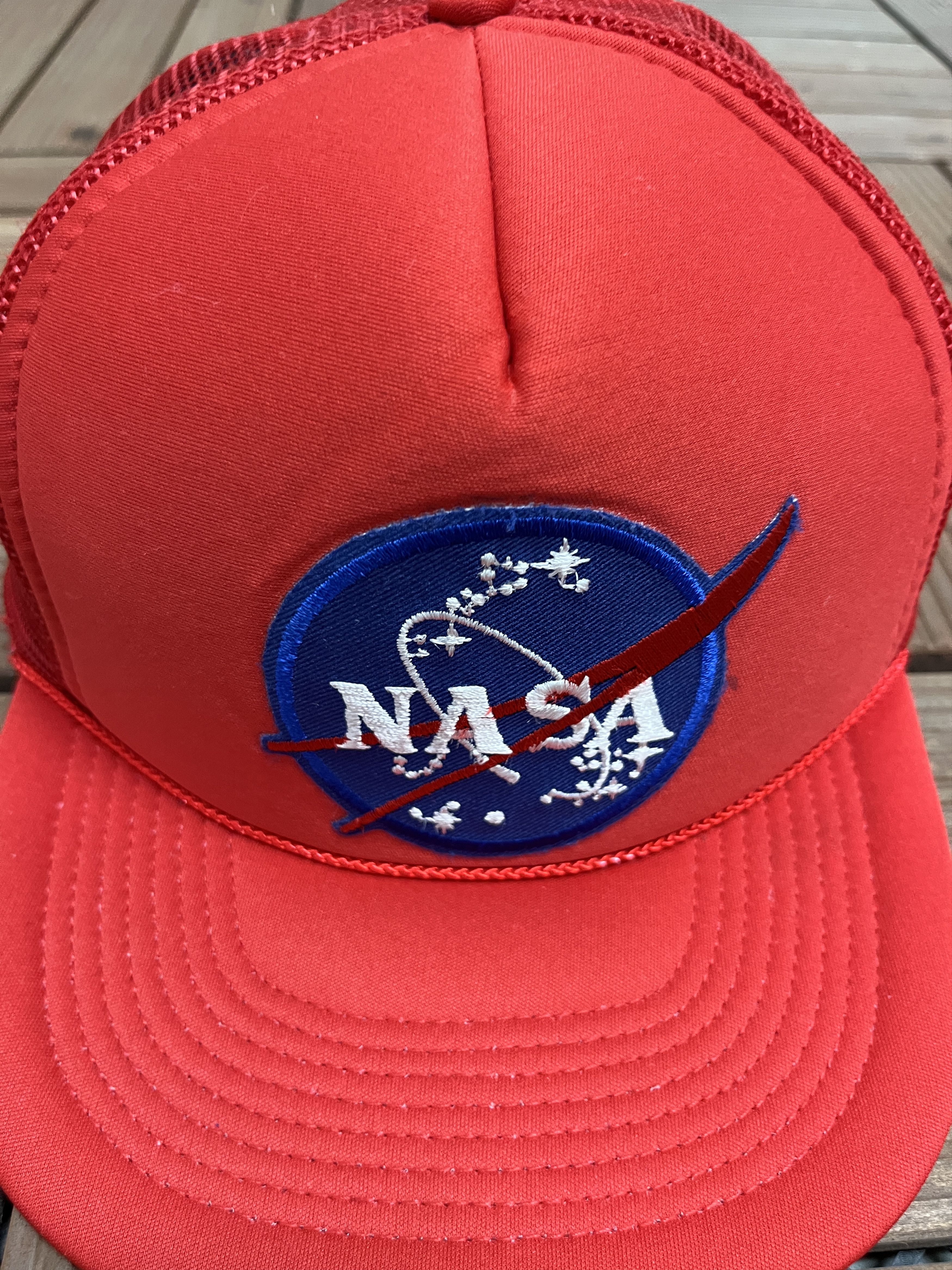 Vintage NASA Stitched Vintage Trucker Snap Back Hat Size ONE SIZE - 3 Thumbnail
