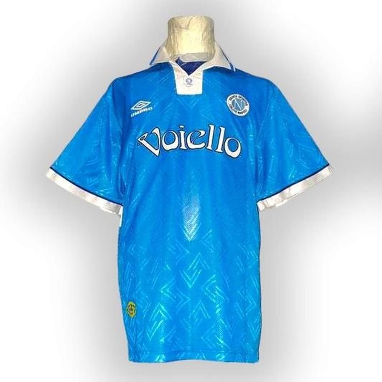 Umbro SSC Napoli Italy 1993 1994 1995 Home Shirt Jersey Size US L / EU 52-54 / 3 - 1 Thumbnail