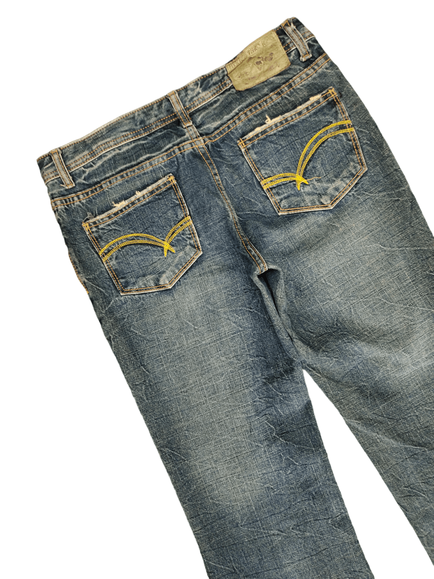 If Six Was Nine Flare Jeans Aft Japan Distress Faded Boot Cut Y2k Mudmax Size US 29 - 15 Thumbnail