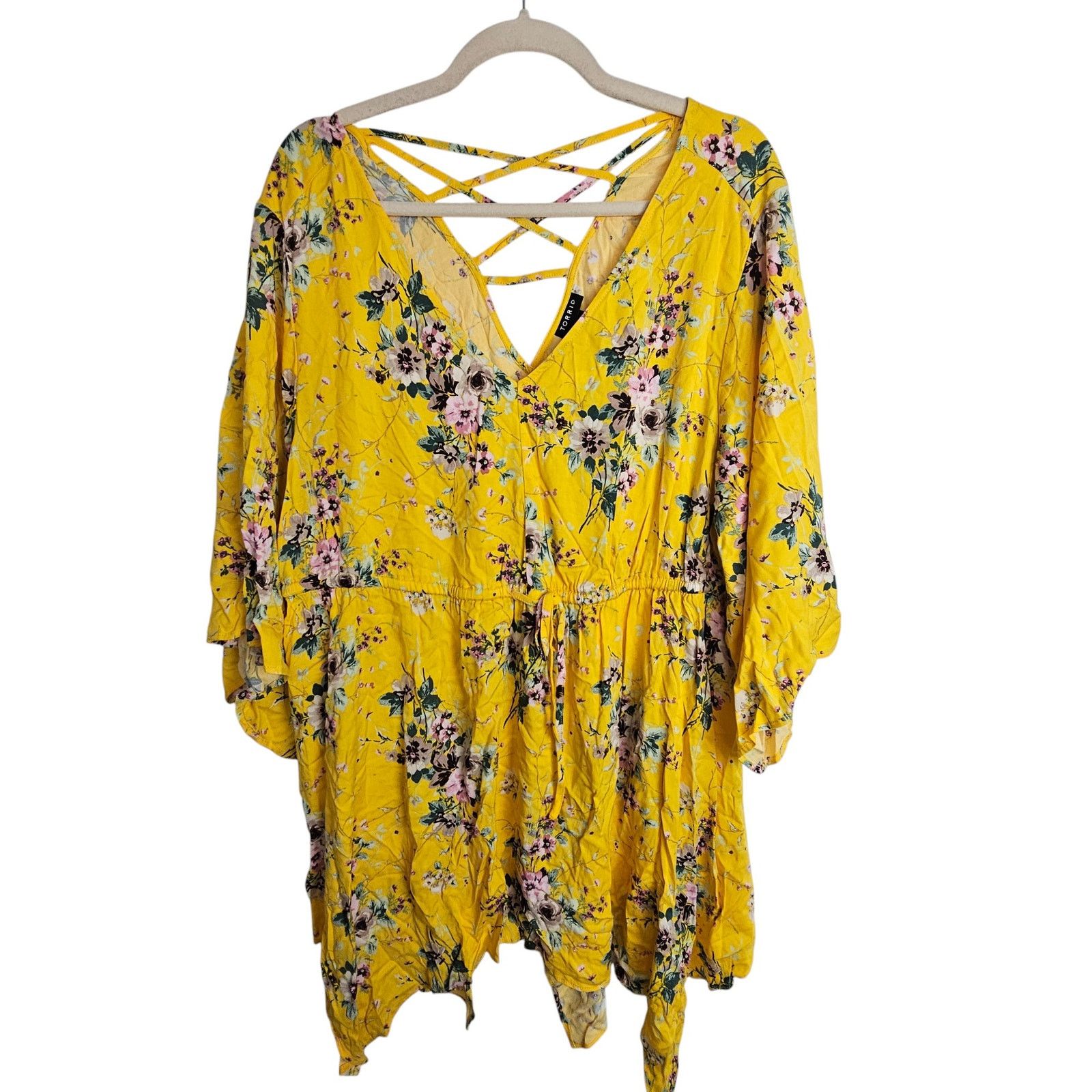 Torrid Torrid Floral Challis Babydoll Top Plus Size 2X Sharkbite Size XXL / US 16-18 / IT 52-54 - 1 Thumbnail