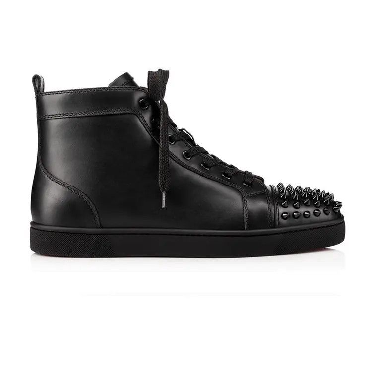 Christian Louboutin o1s1wg110924 Lou Spikes Orlat High Sneakers in Black Size US 10 / EU 43 - 2 Thumbnail