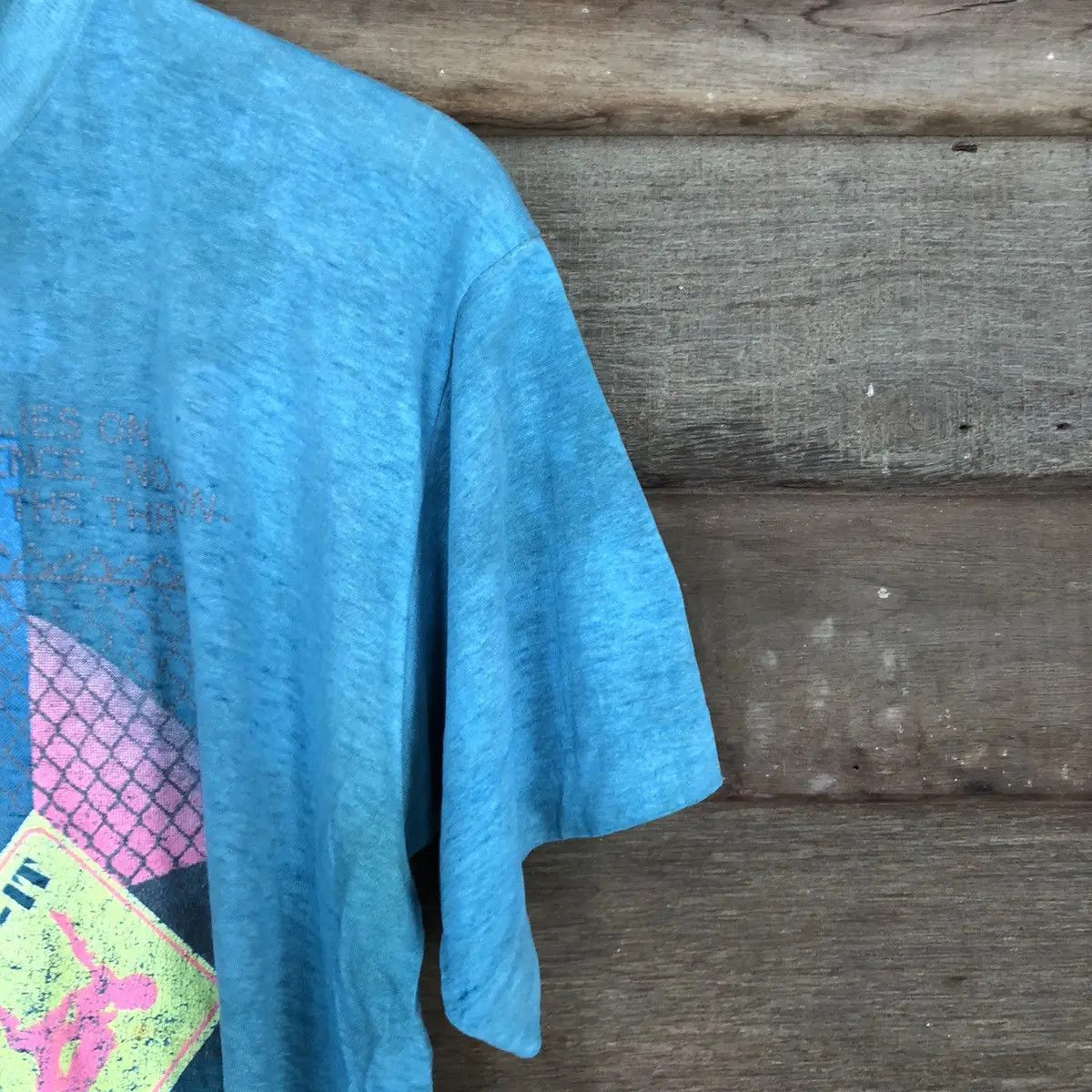 Vintage D Skater Trap it vintage thrashed skate Blue worn Tee #3145 Size US M / EU 48-50 / 2 - 3 Thumbnail