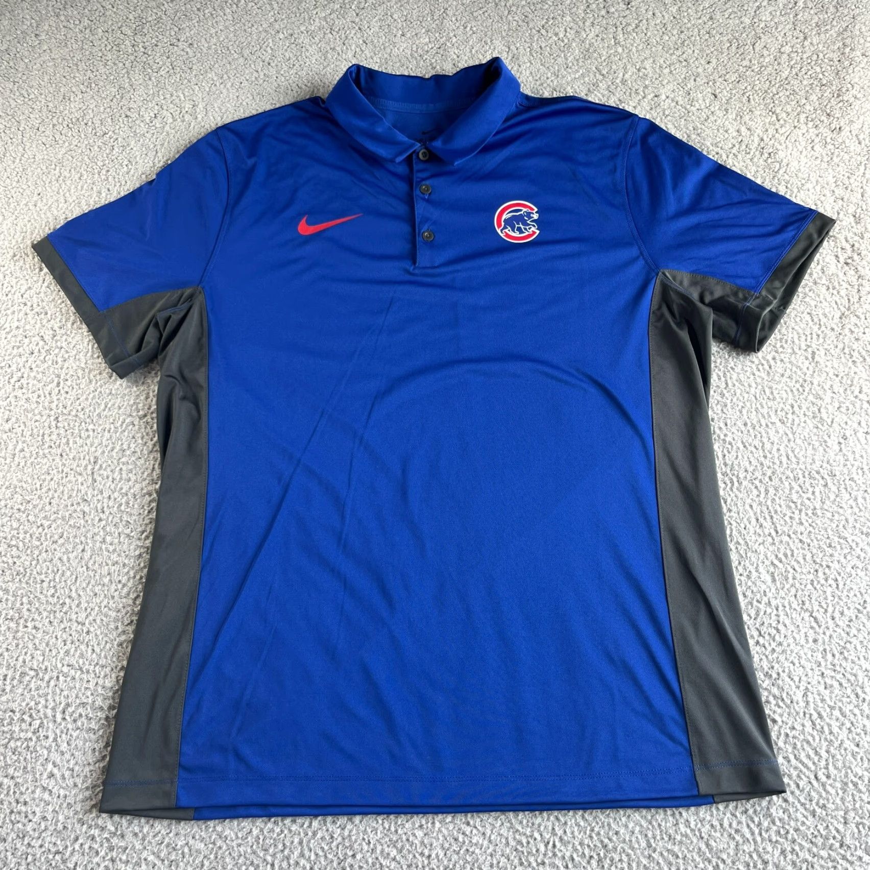 Nike VINTAGE Nike Polo Shirt Mens XL Blue Chicago Cubs Dri-Fit Baseball Sports Shirt Size US XL / EU 56 / 4 - 2 Thumbnail