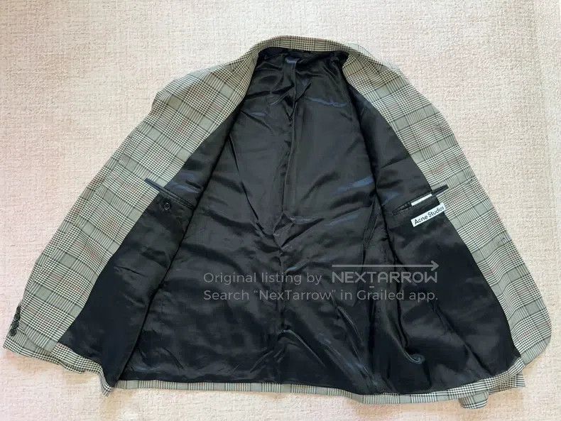 Acne Studios Acne Studios Prince of Wales Check Single-Breasted Suit, M Size 50L - 3 Thumbnail