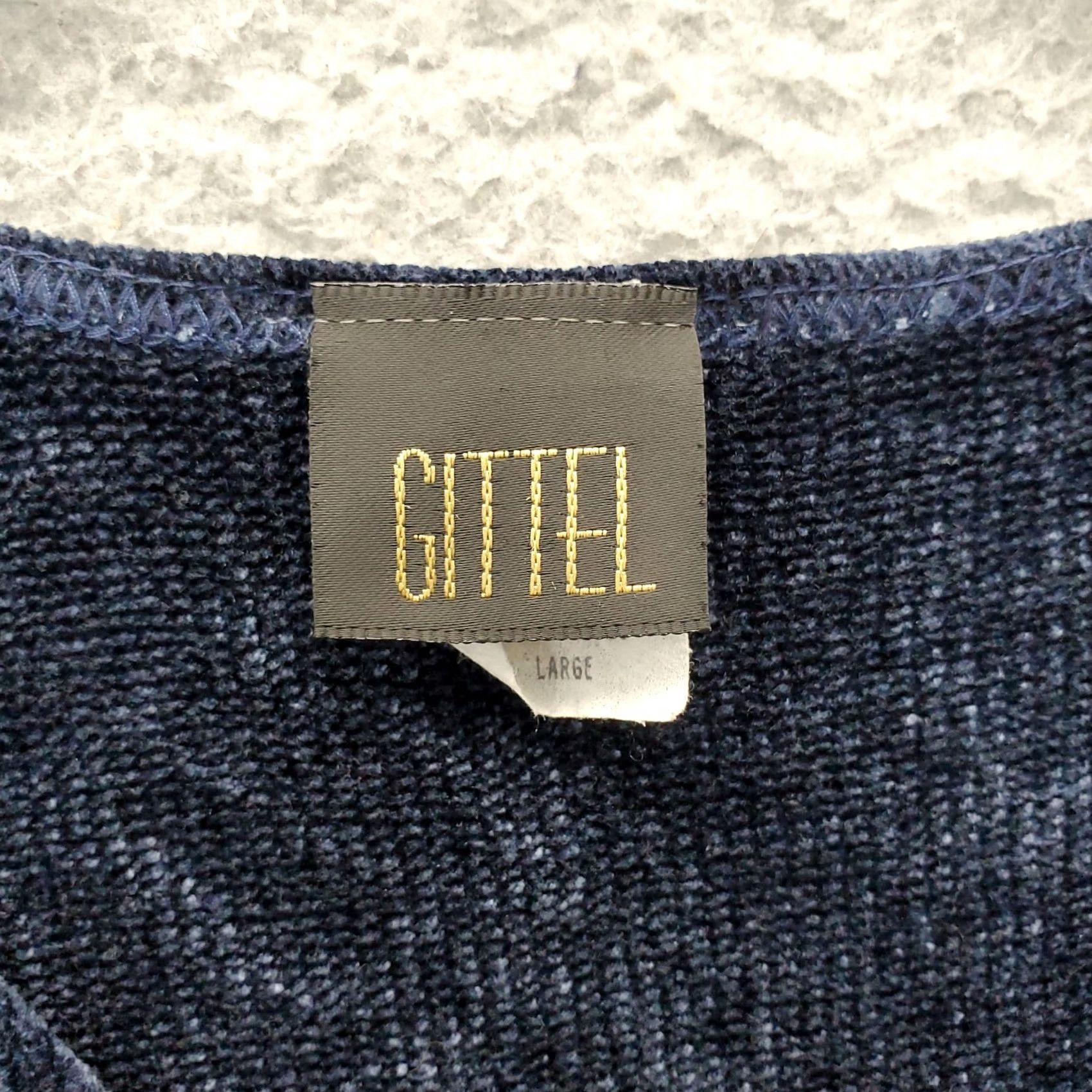 Velour Gittel T Shirt Womens Size L Navy Velour Rayon Short Sleeve V Neck Pullover Size L / US 10 / IT 46 - 5 Thumbnail