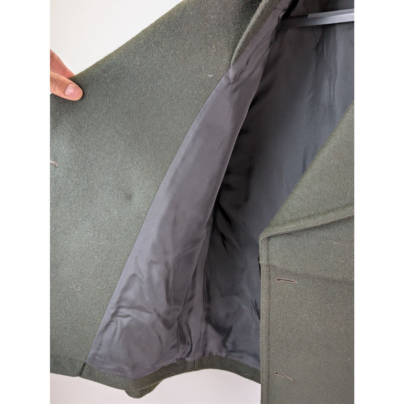 Bottega Veneta o1rshd1 Short Wool Felt Coat in Military Dark Green / Kale Size US M / EU 48-50 / 2 - 9 Thumbnail