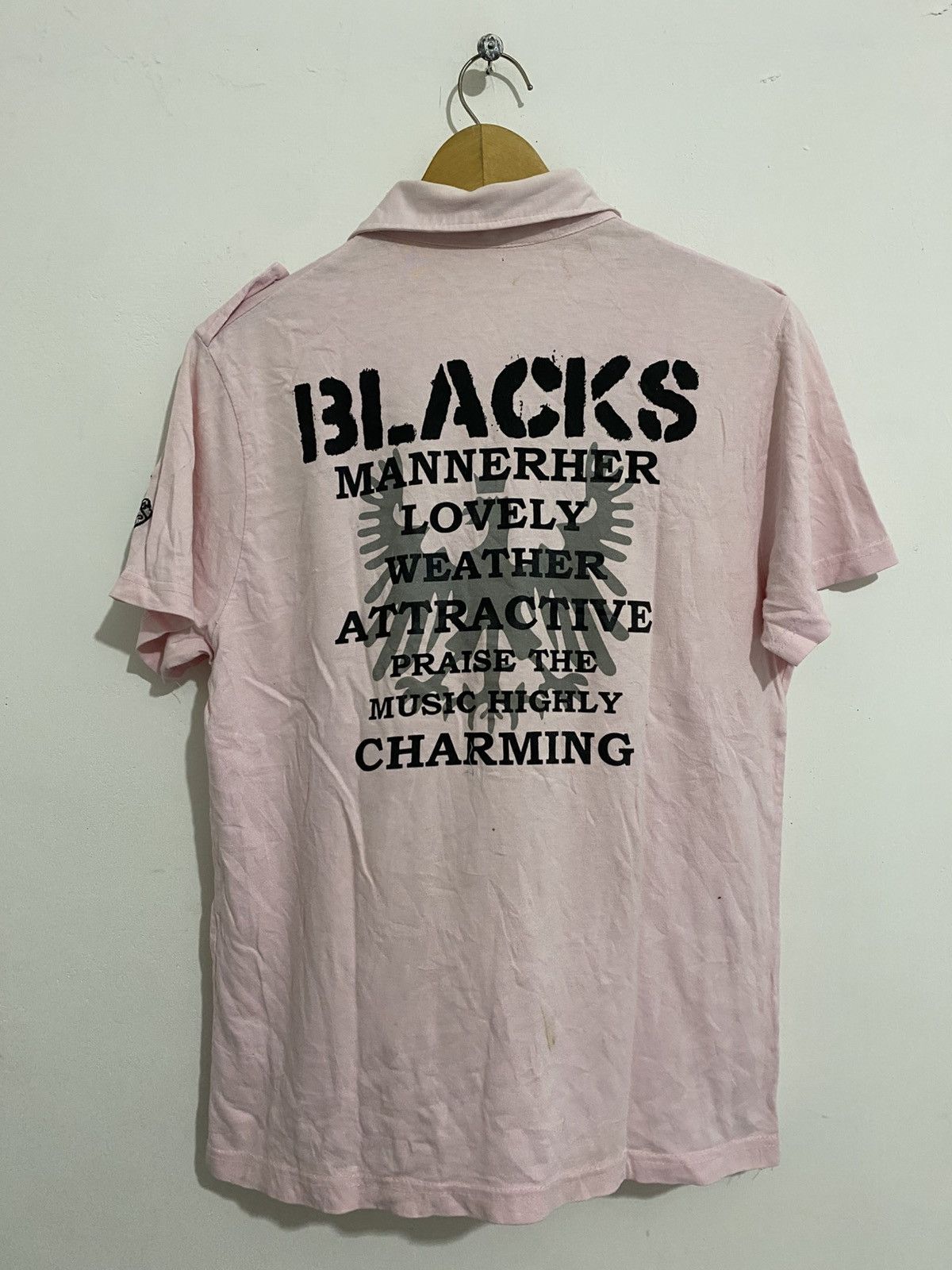 Isamu Katayama Backlash Japanese poem polo shirt black archived styled AA0026 Size US M / EU 48-50 / 2 - 5 Thumbnail