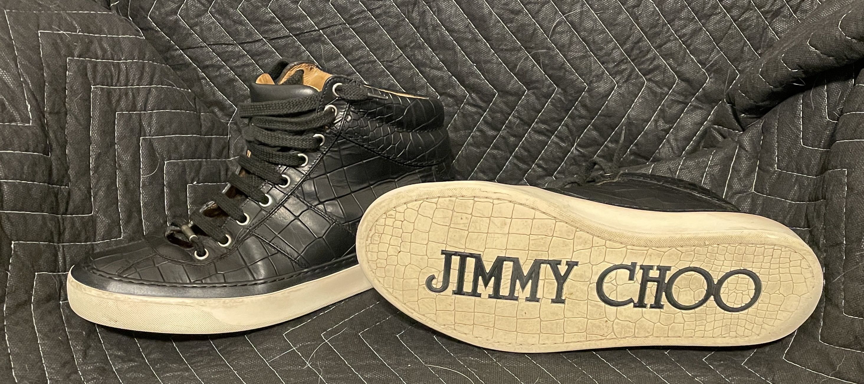 Jimmy Choo Jimmy Choo men high top snake sneakers Size US 9 / EU 42 - 1 Thumbnail