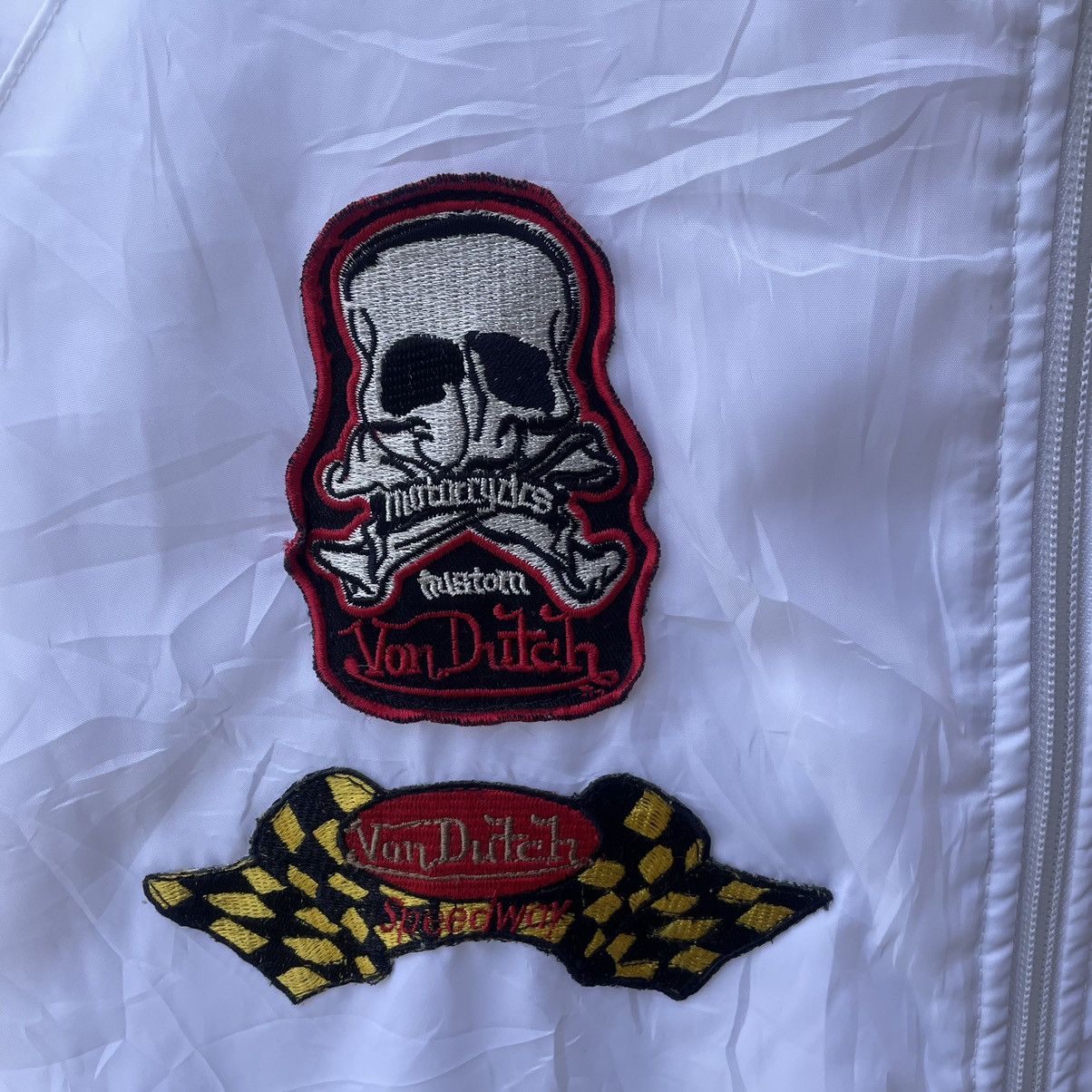 Vintage × Von Dutch 🔥🔥Vintage Von Dutch Skull Logo Zipper Sweater Jacket Size US L / EU 52-54 / 3 - 4 Thumbnail