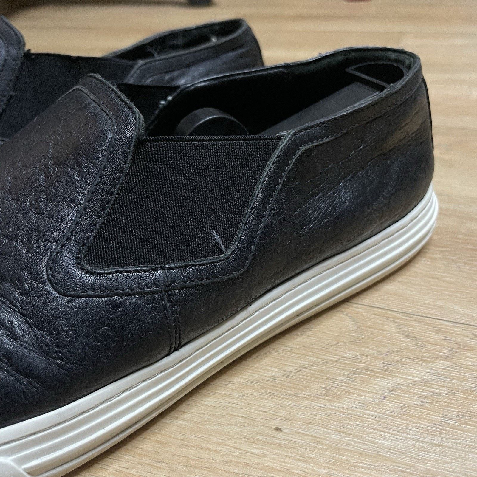 Gucci Gucci Sneakers Low-Top Monogram embossed shoes leather mens Size US 10.5 / EU 43-44 - 5 Thumbnail