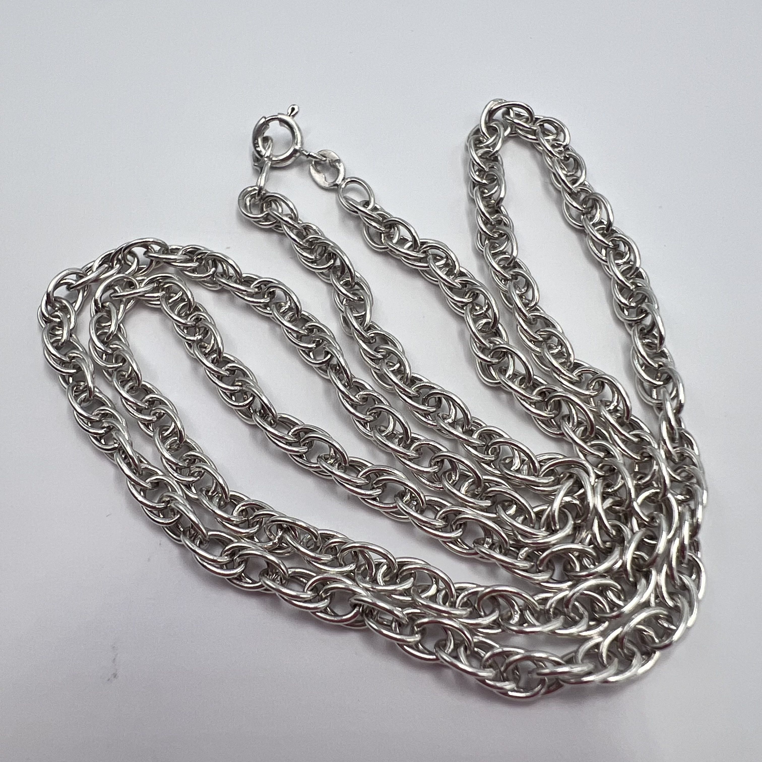Vintage Chain Necklace Sterling Silver 925 Signed 12.04gr