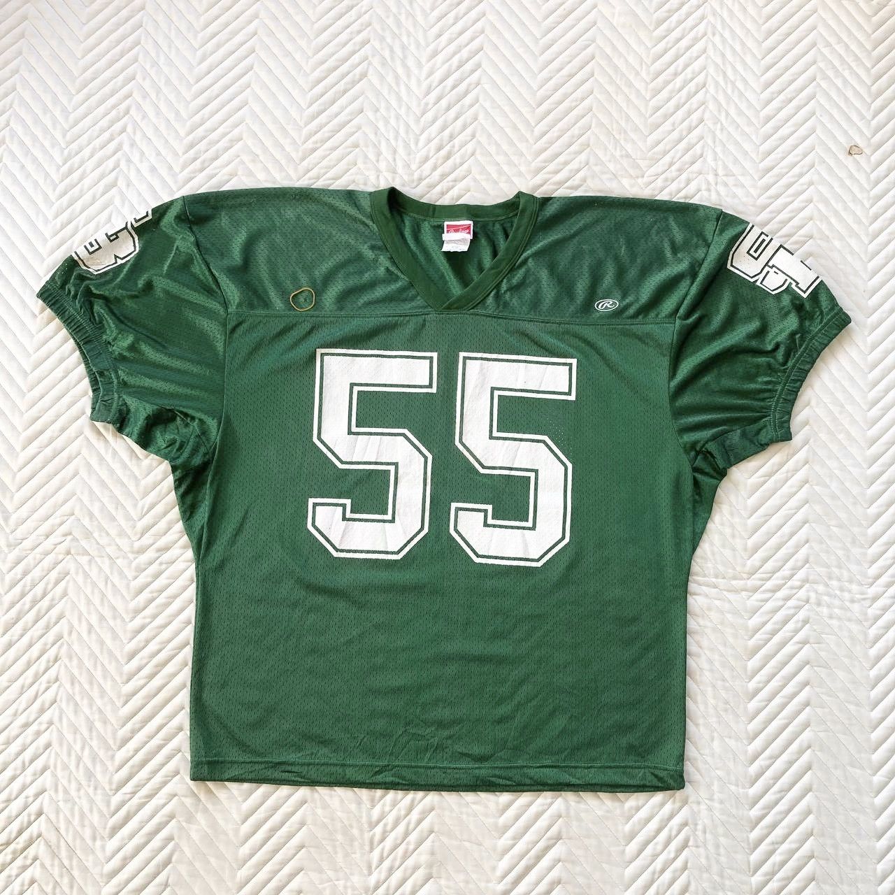 Vintage 🏈 Vintage 90s Rawlings Football Jersey - Green #55 Size US XL / EU 56 / 4 - 1 Thumbnail