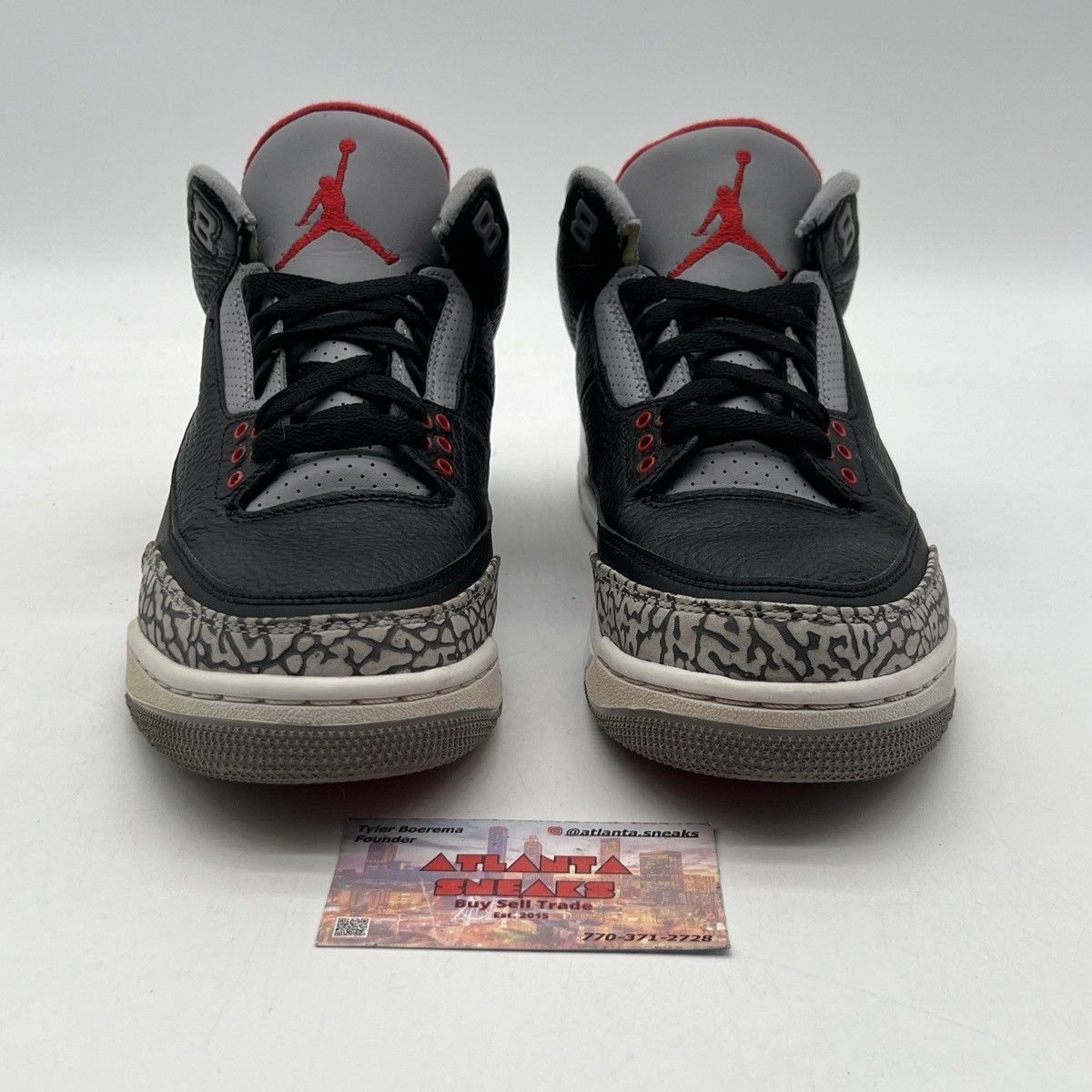 Jordan Brand Air Jordan 3 Black cement Size US 8 / EU 41 - 2 Thumbnail