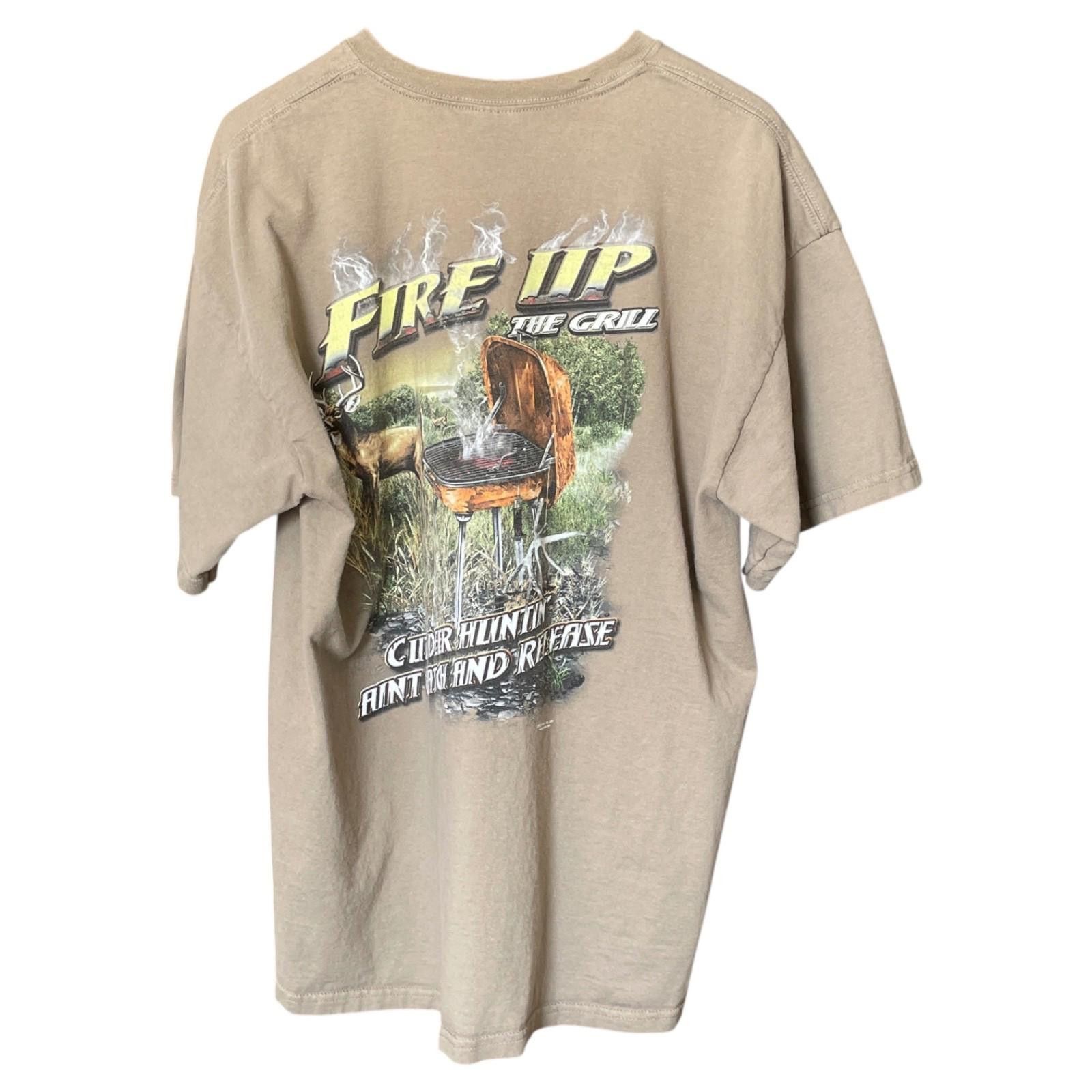 Other Buck Wear XL Fire Up The Grill Hunting Deer T Shirt Mens Size US XL / EU 56 / 4 - 1 Thumbnail