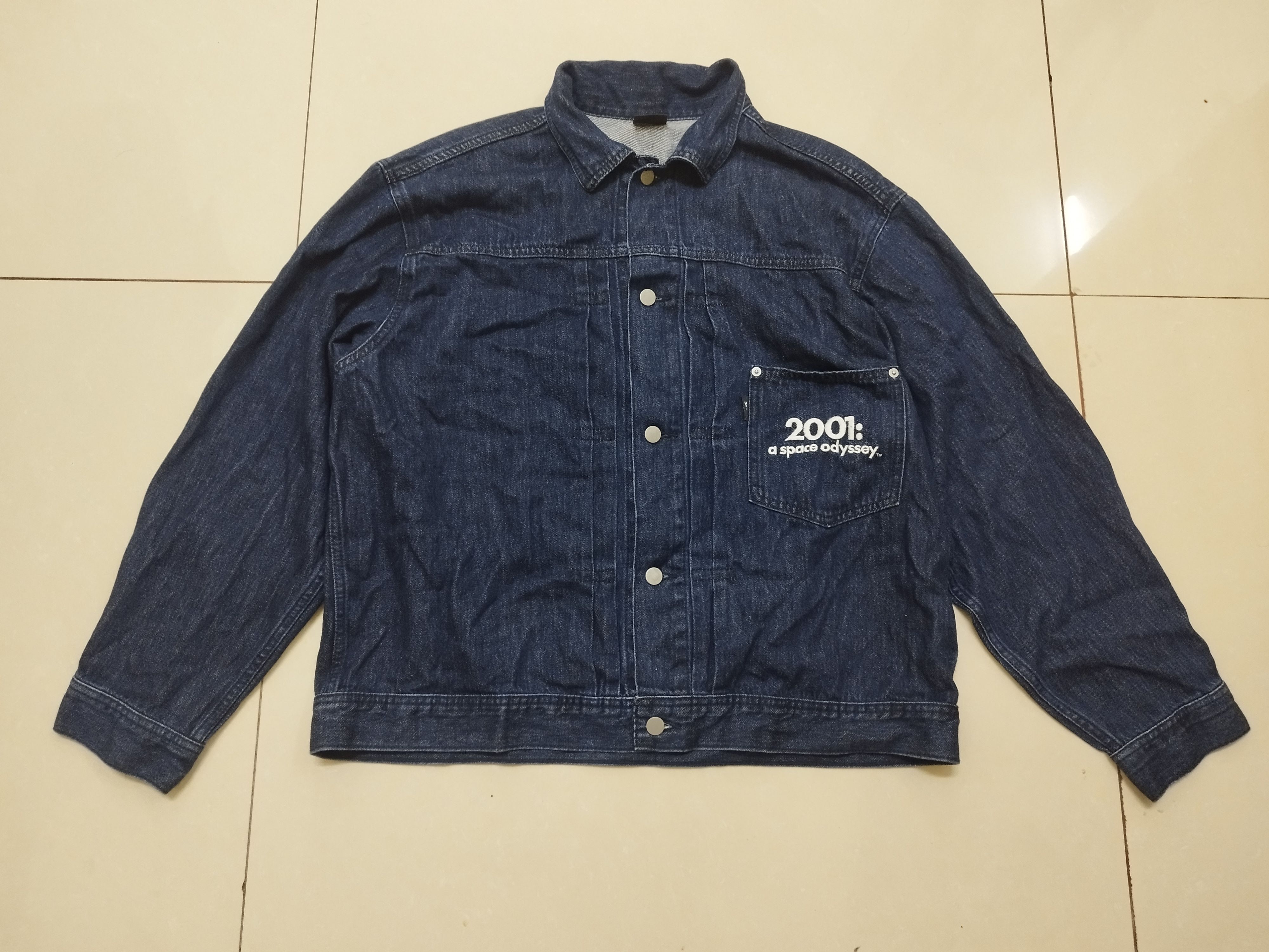 GU Stanley Kubrick A Space Odyssey Type 1 Blue Denim Jacket Size US XL / EU 56 / 4 - 5 Thumbnail
