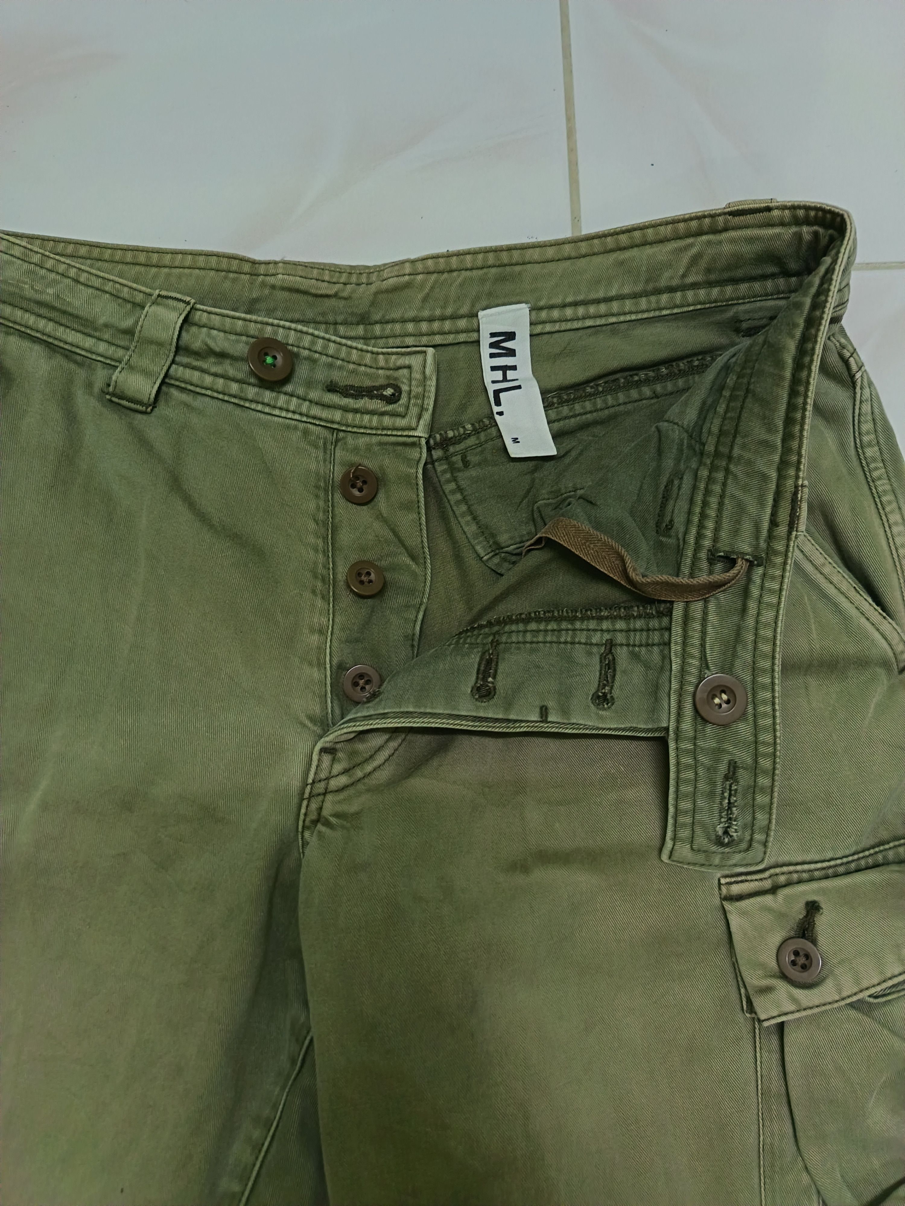 Margaret Howell MHL MARGARET HOWELL OLIVE CARGO TROUSER PANTS Size US 32 / EU 48 - 5 Thumbnail