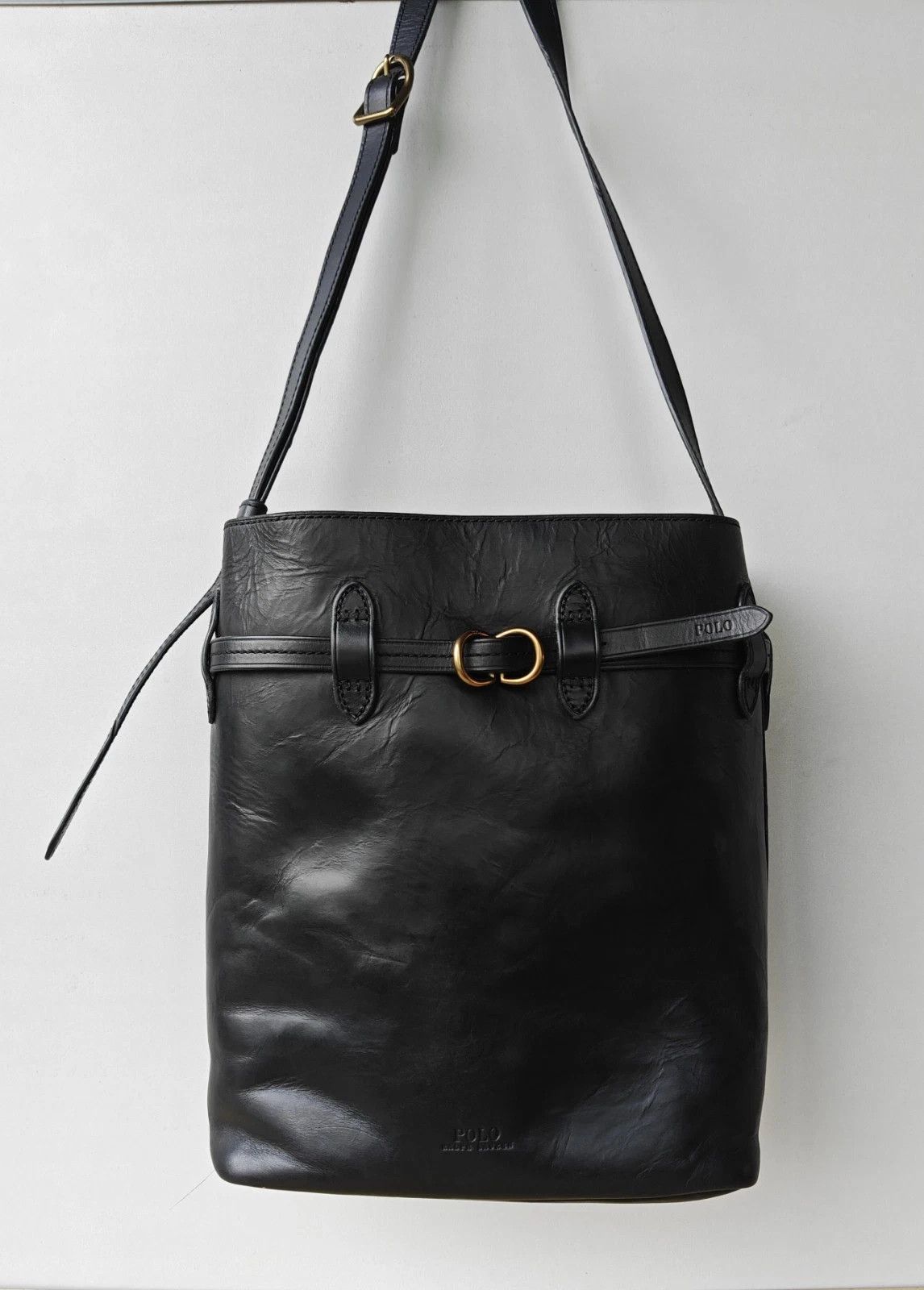 Polo Ralph Lauren Polo Ralph Lauren Bellport Leather Large Bucket Bag FTP 0005 Size ONE SIZE - 1 Thumbnail
