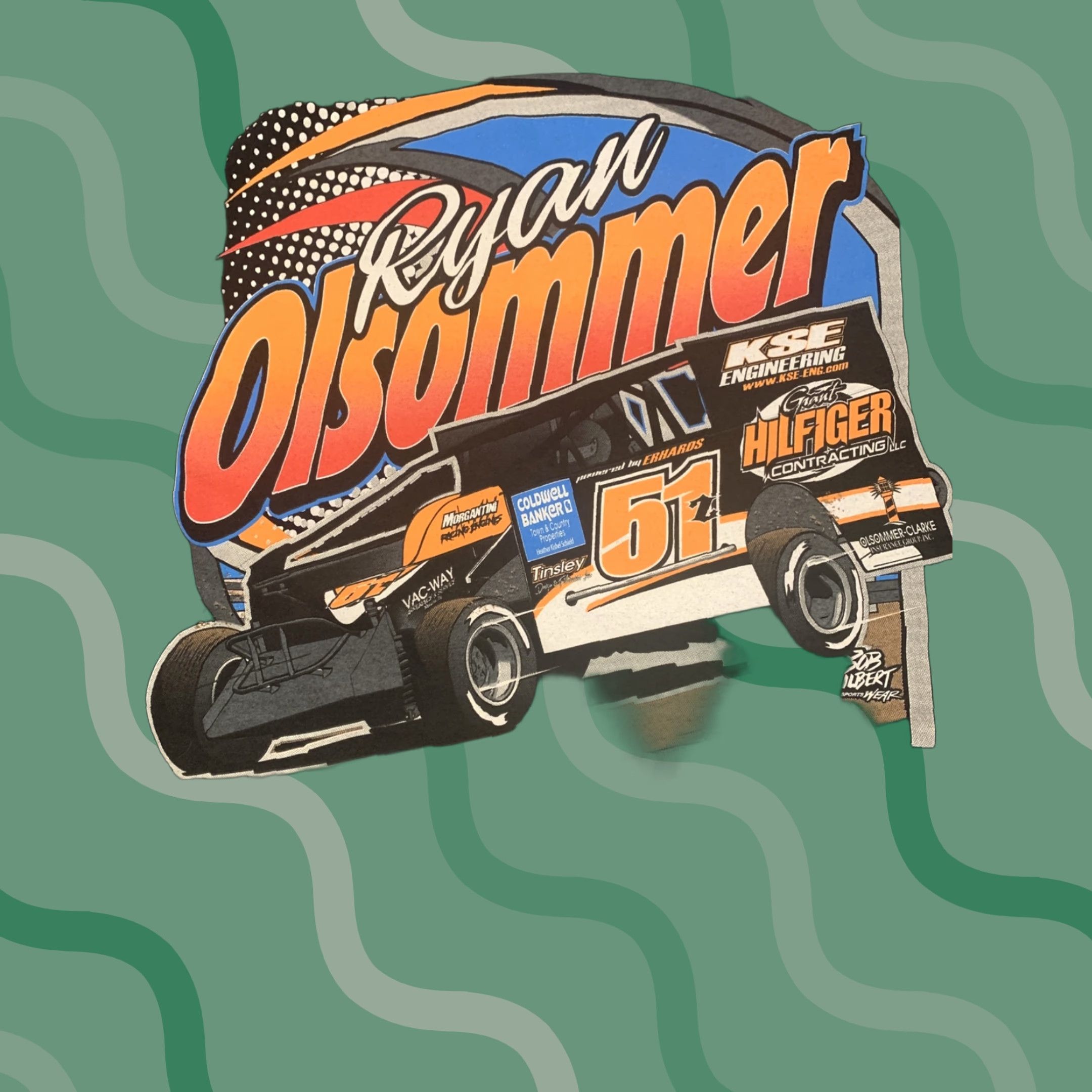 Gildan Ryan Olsommer Dirt Racing T Shirt Size L Men Black Racing Gildan T-Shirt L Size US L / EU 52-54 / 3 - 1 Thumbnail