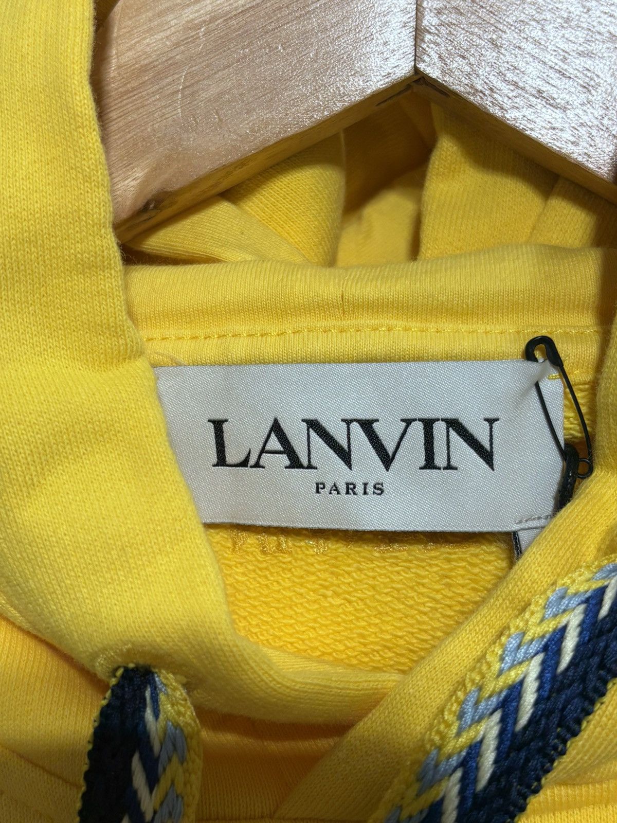 Lanvin Lanvin Curb EMB Yellow Hoodie Size US XL / EU 56 / 4 - 7 Thumbnail