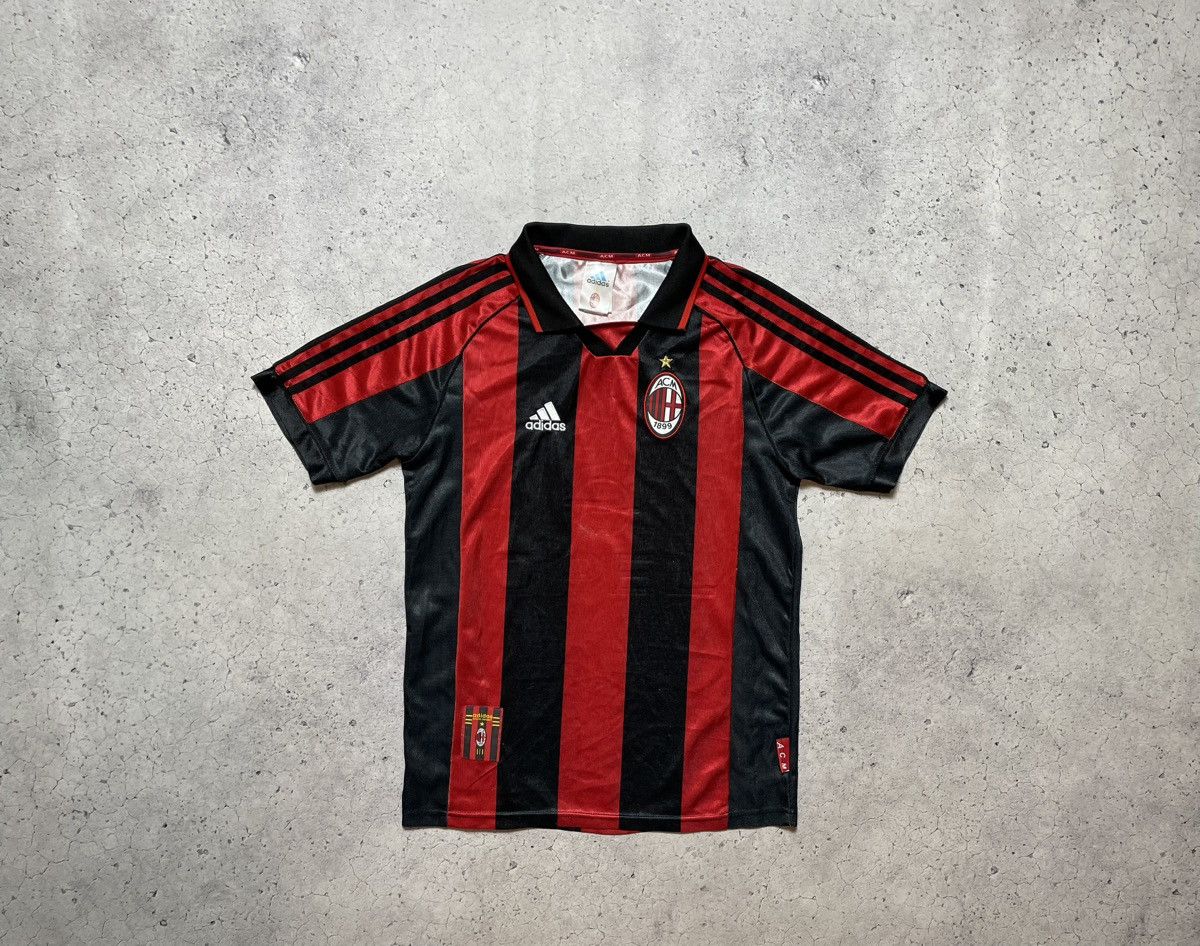 Adidas Vintage Retro Adidas FC Milan 1999 Football Jersey Size US S / EU 44-46 / 1 - 1 Thumbnail