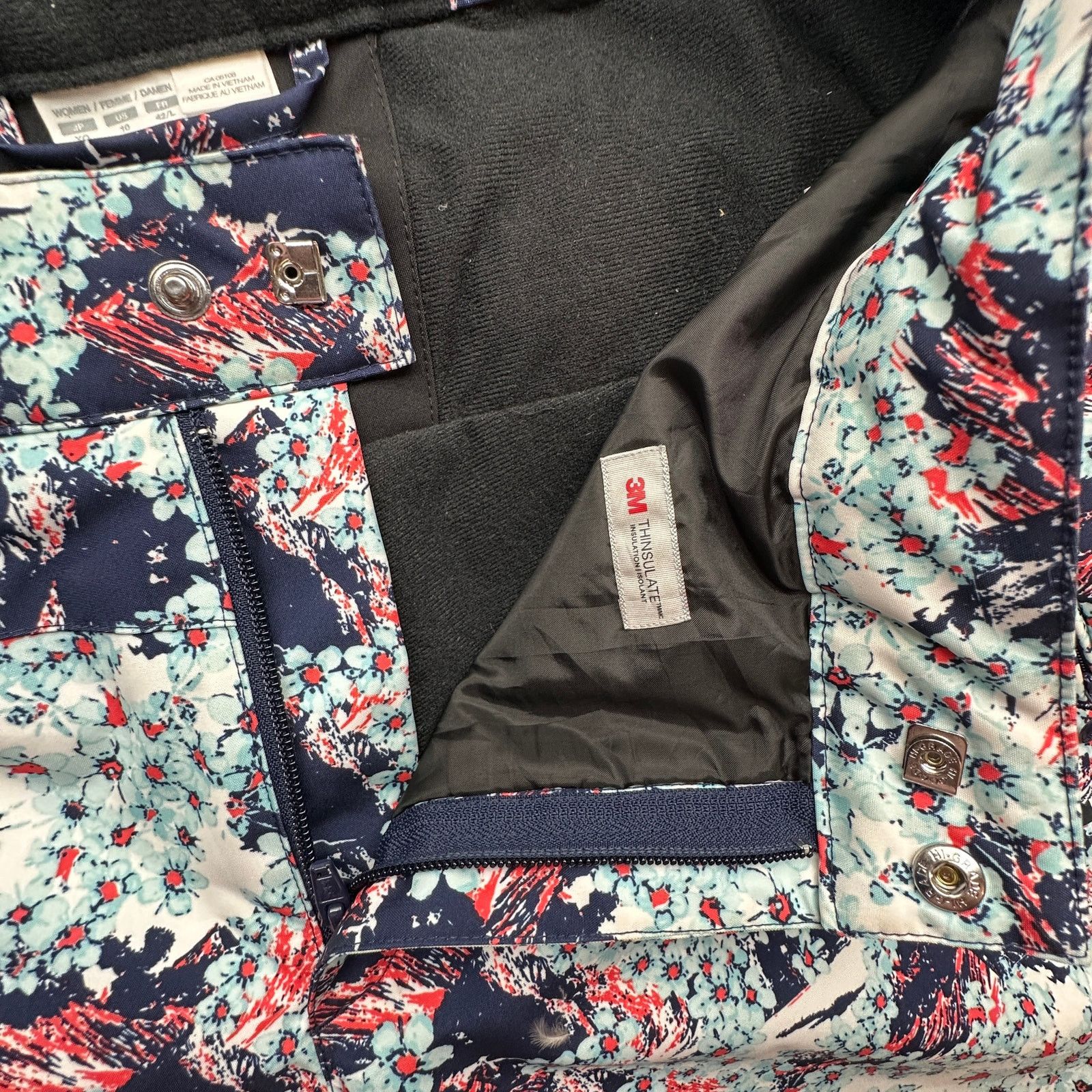 Descente Descente Norah Ski Snowboard Pants Womens 10 Floral 34x31 Size 32" / US 10 / IT 46 - 10 Thumbnail