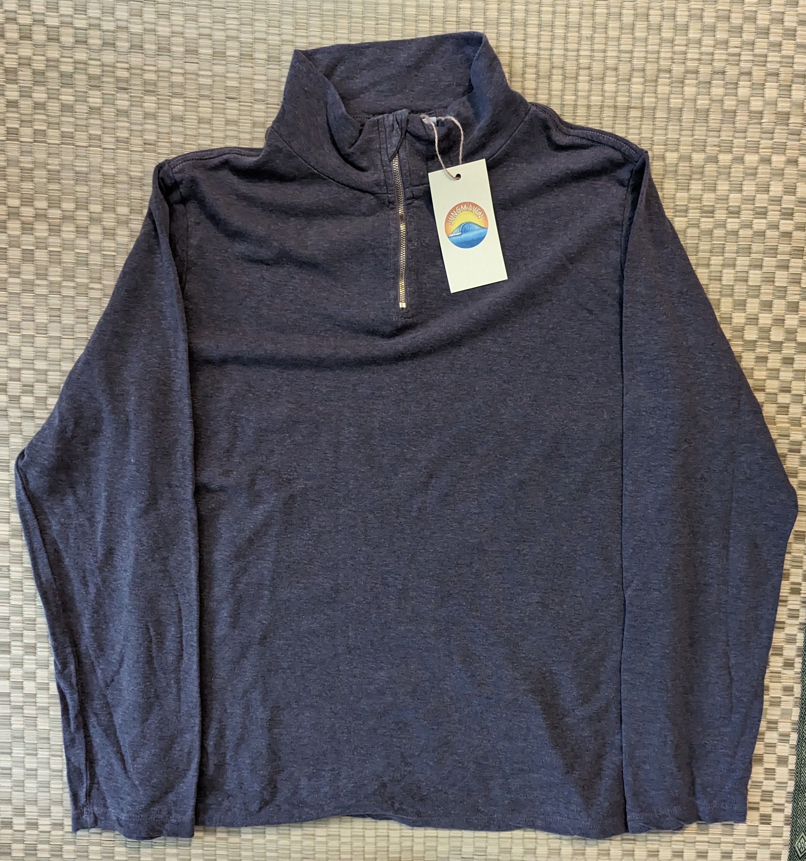 NWT Jungmaven IWEYOU Hemp Merino Wool 1/4 Zip Sweatshirt