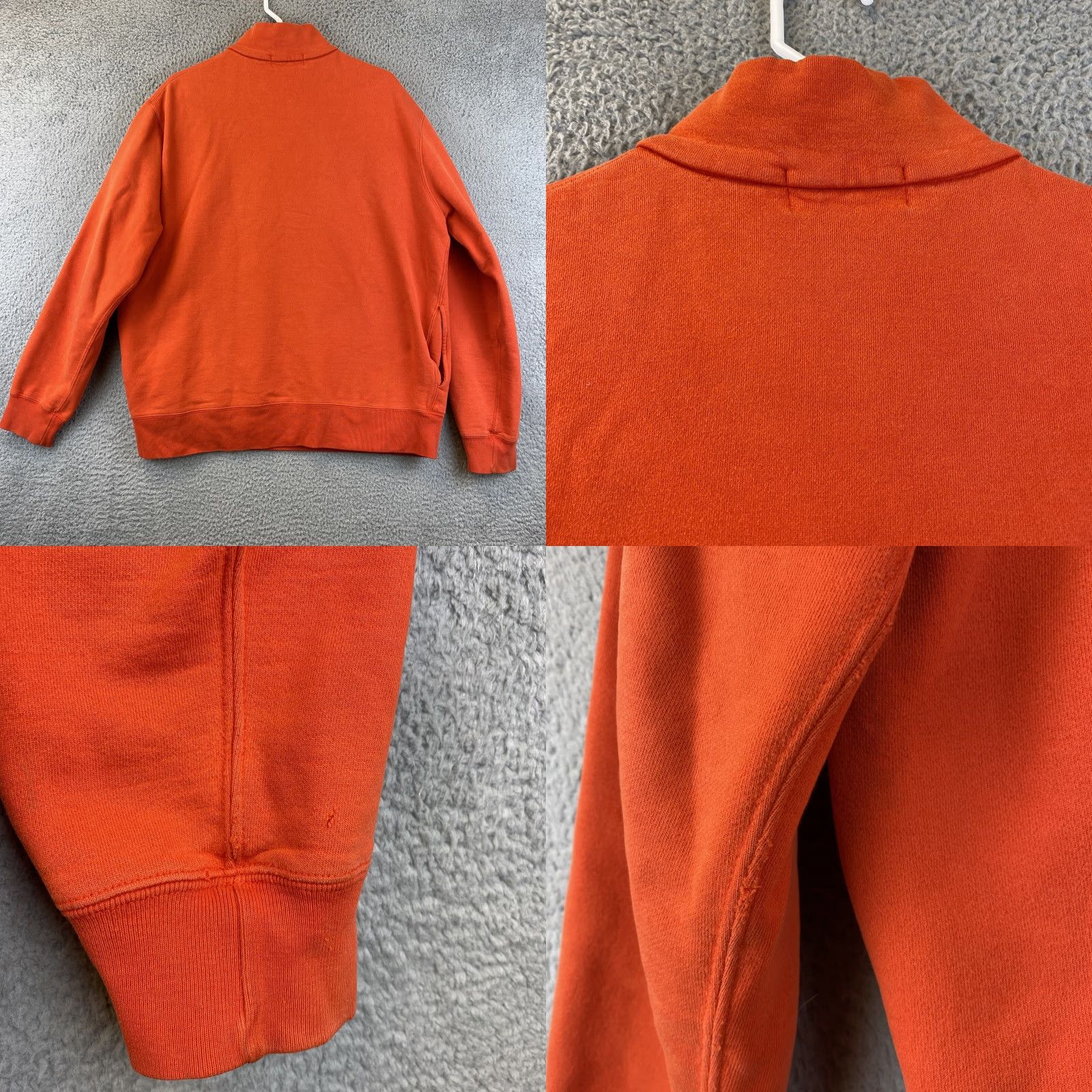 Polo Ralph Lauren Polo Ralph Lauren Men's Large Orange Fleece Sweatshirt Pullover Mock Neck Fall Winter Spring Size US L / EU 52-54 / 3 - 8 Thumbnail