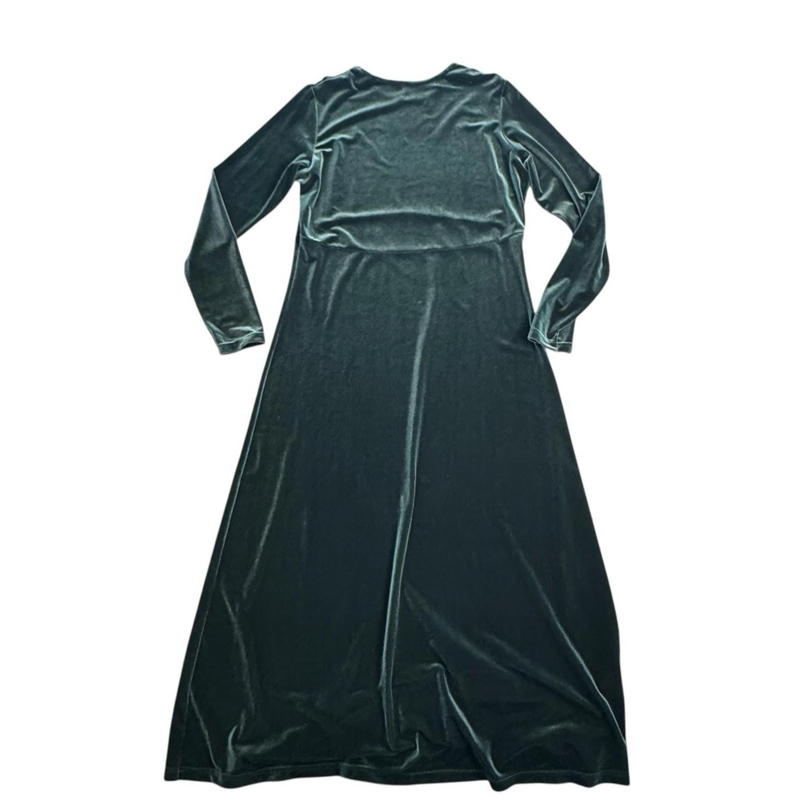 Other VALERIE STEVENS GREEN VELVET DRESS, SIZE MEDIUM Size M / US 6-8 / IT 42-44 - 2 Thumbnail