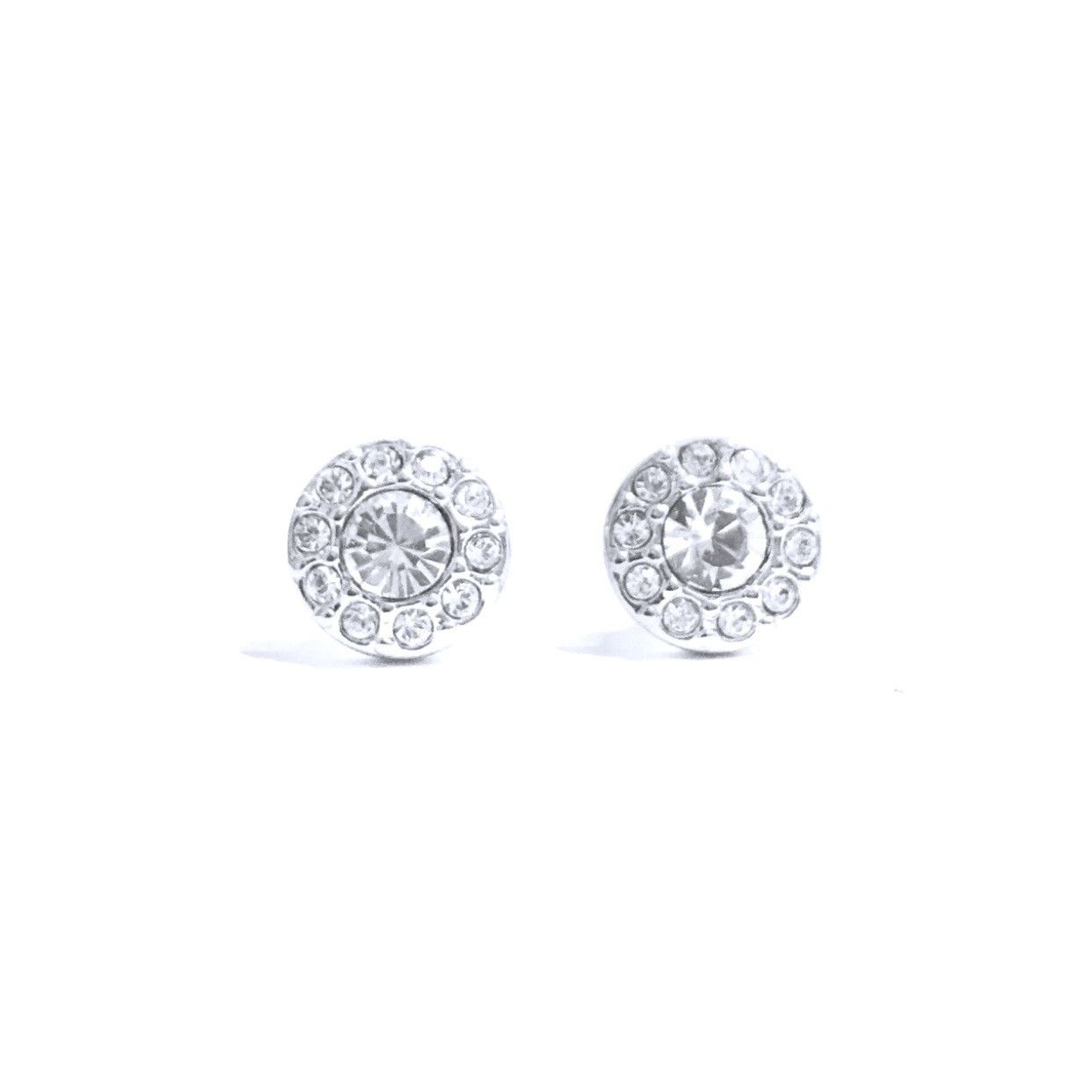 image of Givenchy Silver Round Stud Earrings, Men's