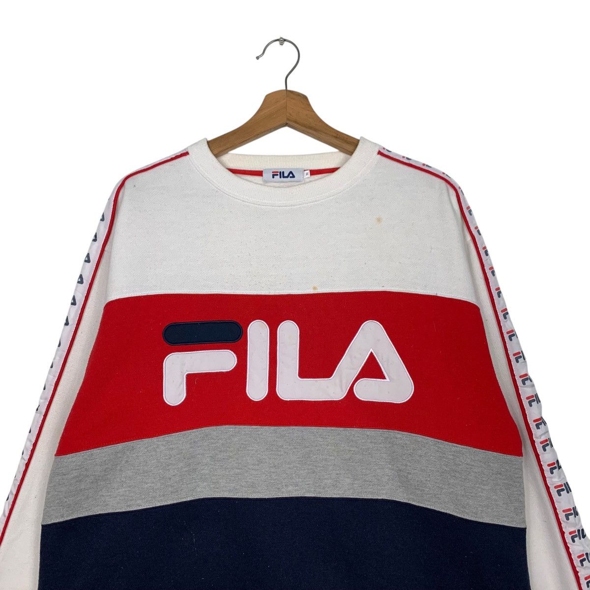 Fila FILA Big Logo Sidetape Crewneck Sweatshirt #2520-C114 Size US M / EU 48-50 / 2 - 2 Thumbnail
