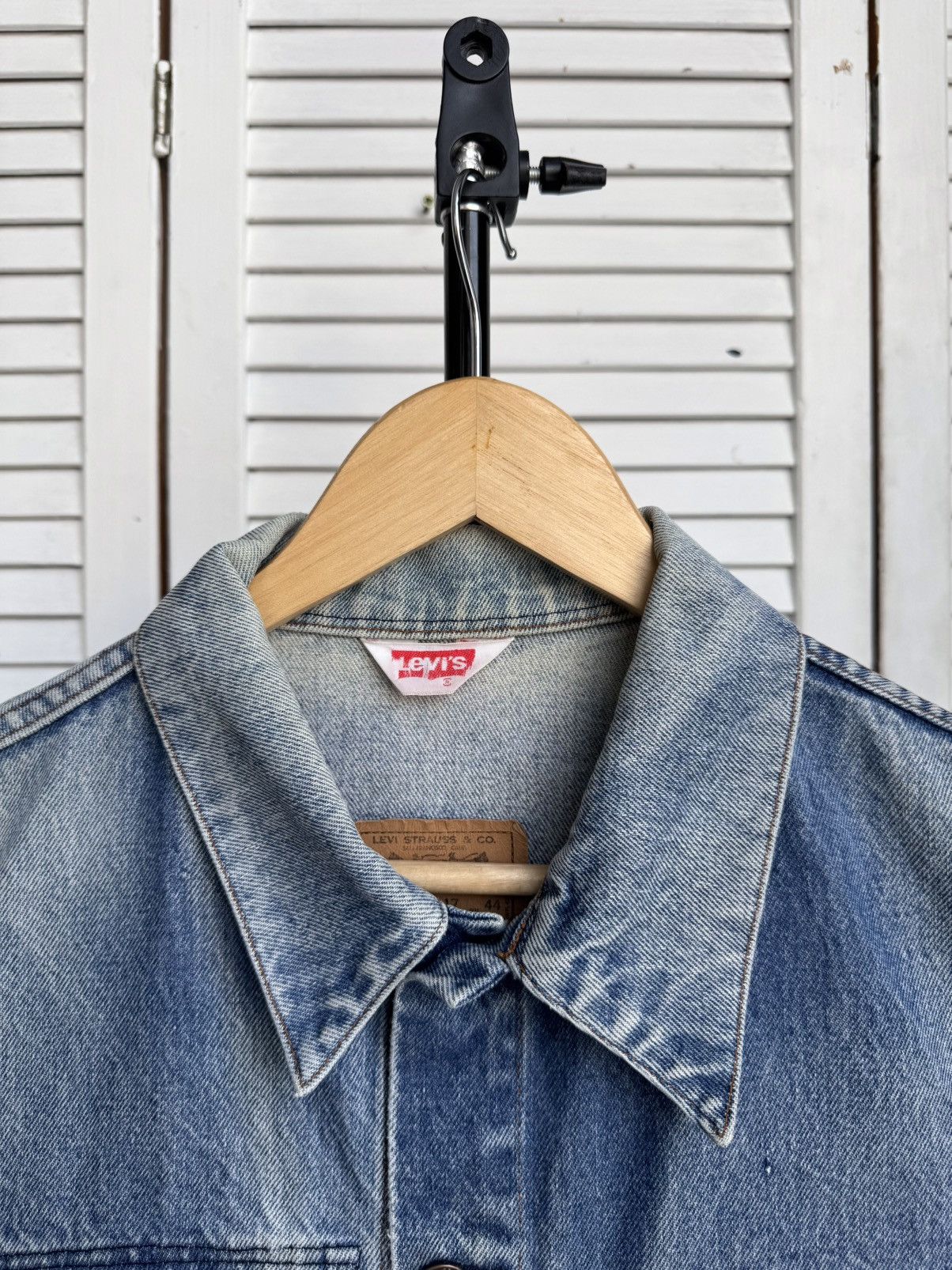 Levi's Vintage Clothing Levis Vintage 80s Orange Tab Denim VestTrucker Jacket Size US L / EU 52-54 / 3 - 9 Thumbnail