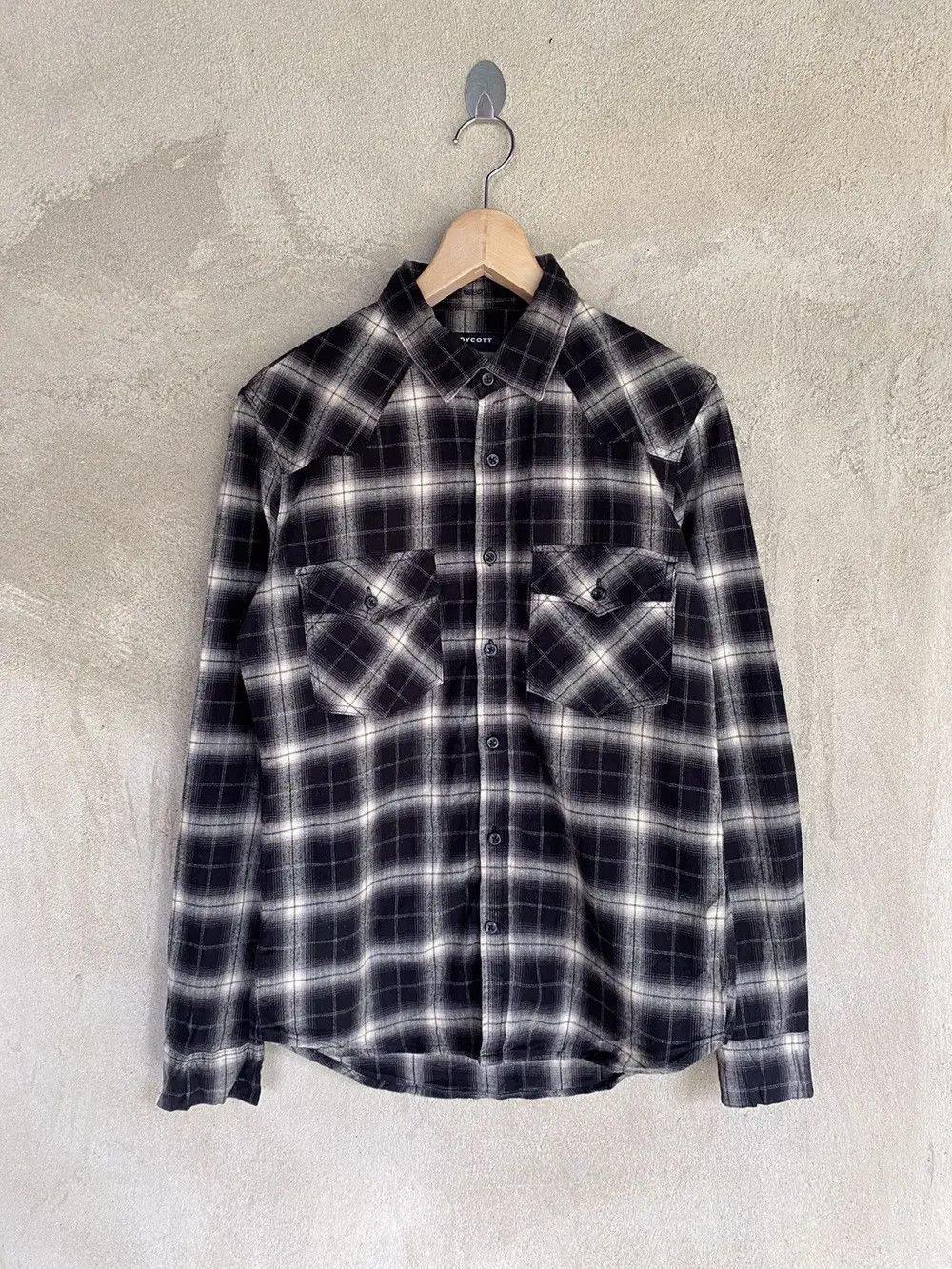 Boycott Vintage Boycott Plaid Tartan Flannel Shirt Button Up Size US S / EU 44-46 / 1 - 2 Thumbnail