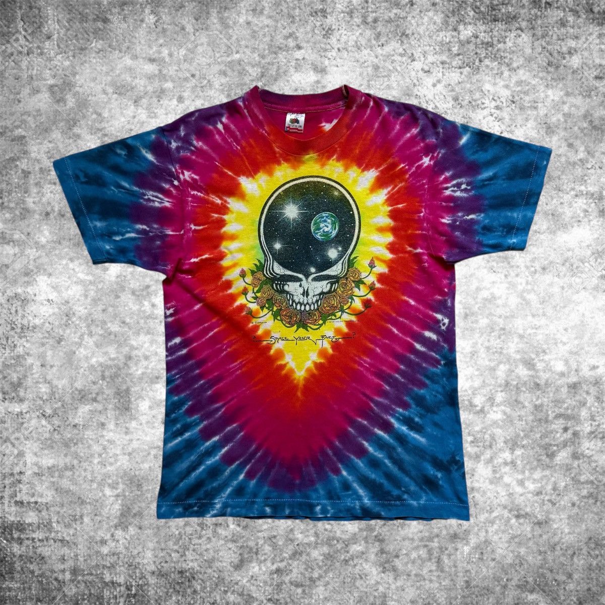 Fruit Of The Loom Vintage Grateful Dead Space Your Face T-Shirt Size US L / EU 52-54 / 3 - 1 Thumbnail