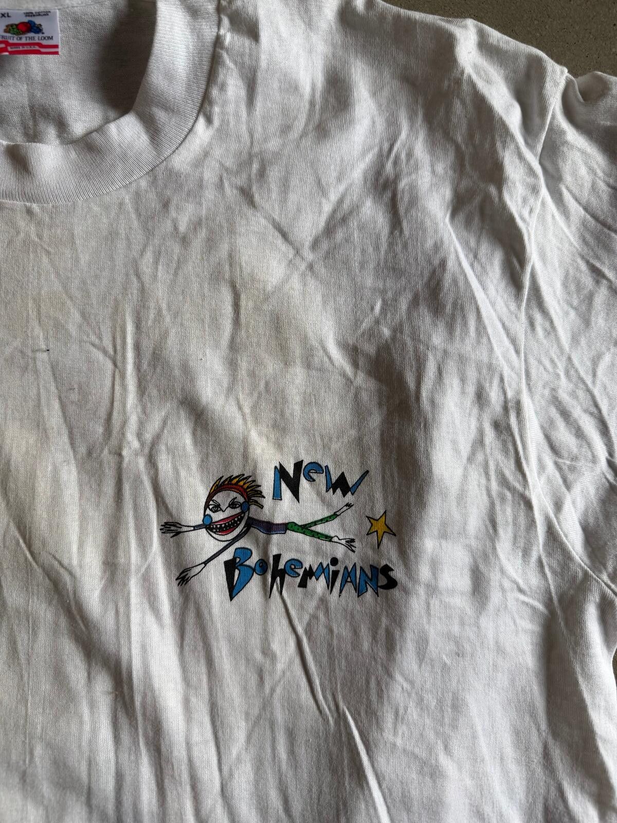 Fruit Of The Loom Vintage New Bohemians Shooting Rubbers Stars Tee Sz XL Size US XL / EU 56 / 4 - 5 Thumbnail