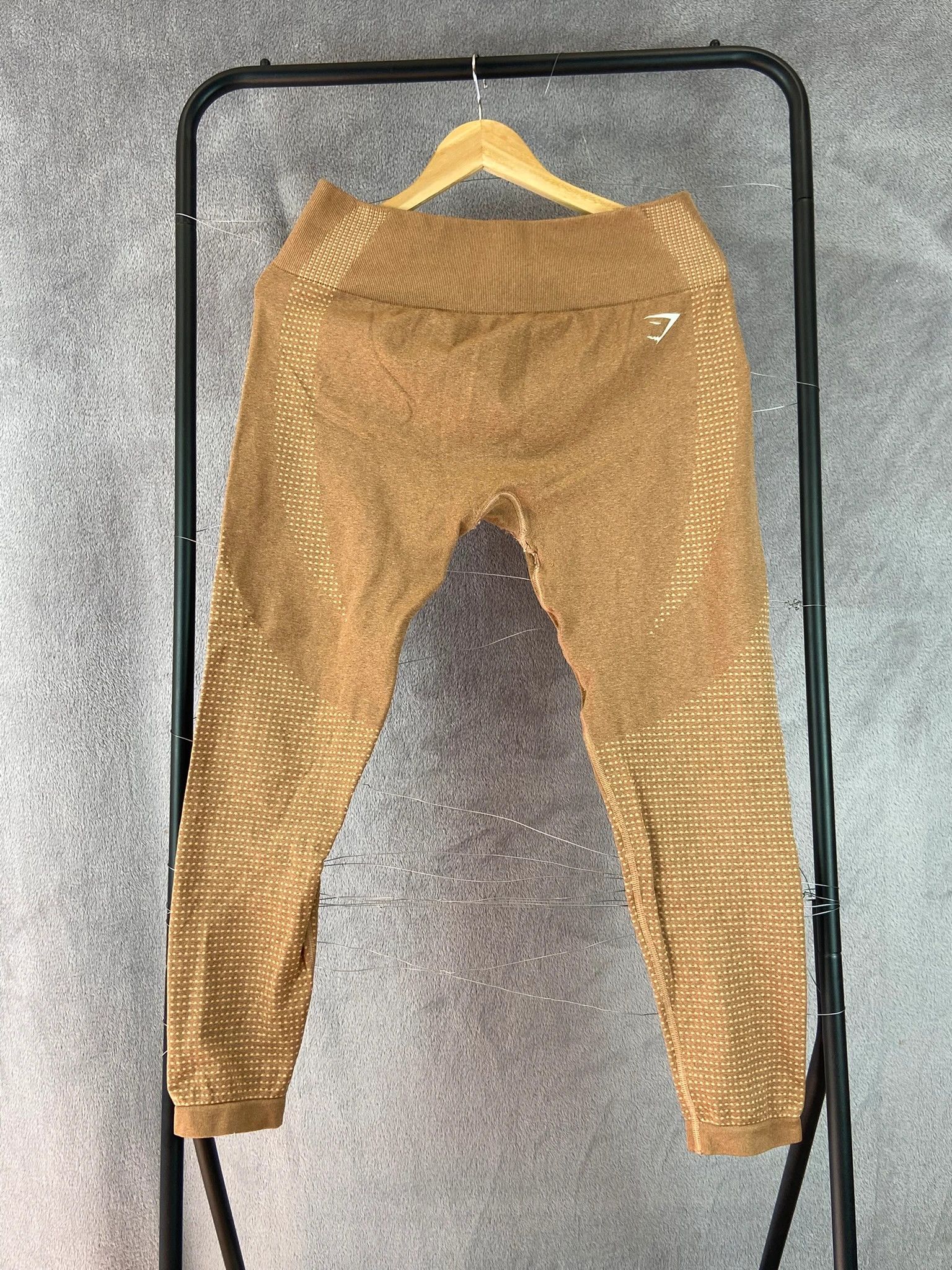 Gymshark Pants Gymshark Brown Leggings Vintage Streetwear Y2K Size 34" / US 12 / IT 48 - 1 Thumbnail