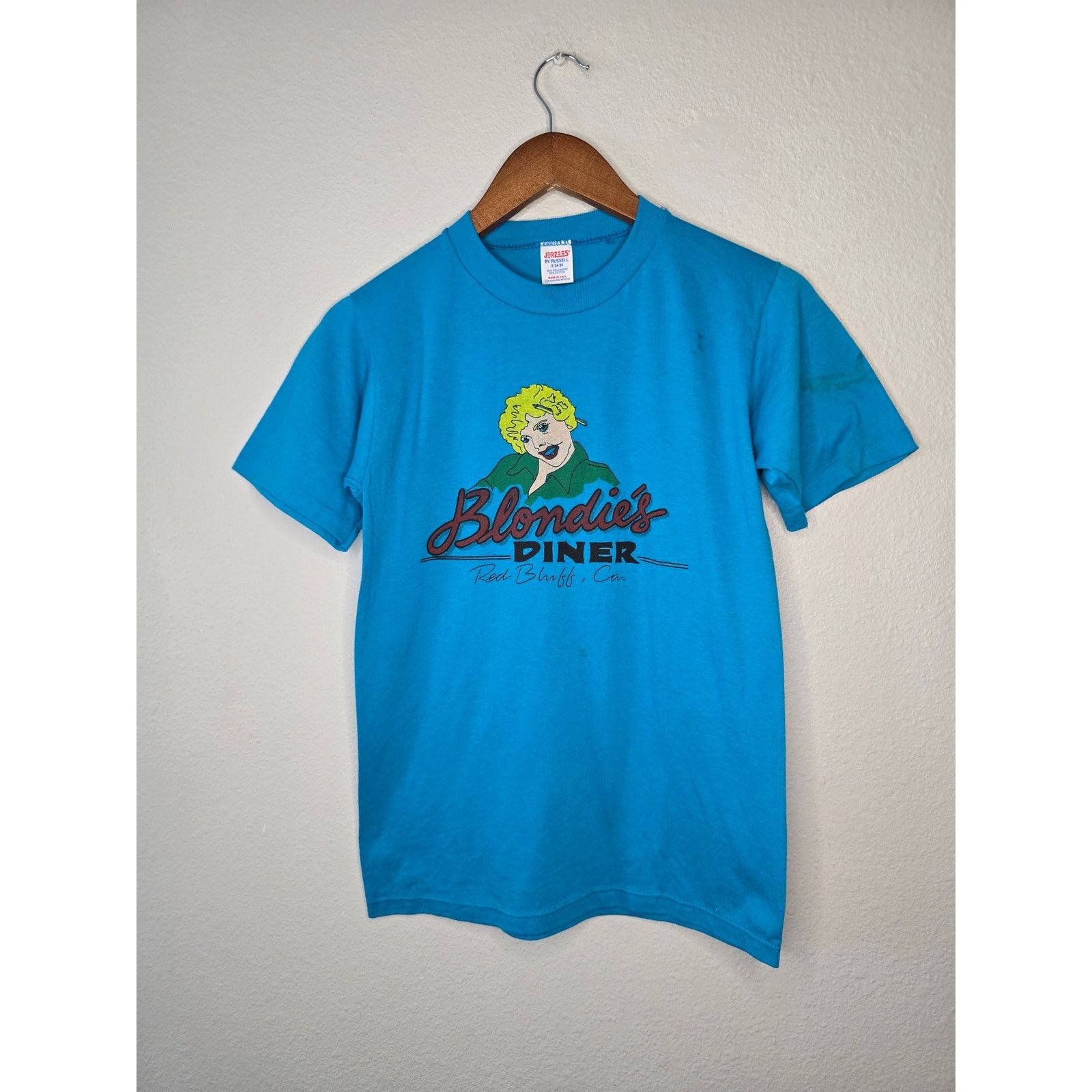 Jerzees × Vintage Vintage Blondie's Diner Shirt Red Bluff S Blue Tee 80s VTG Size US S / EU 44-46 / 1 - 1 Thumbnail