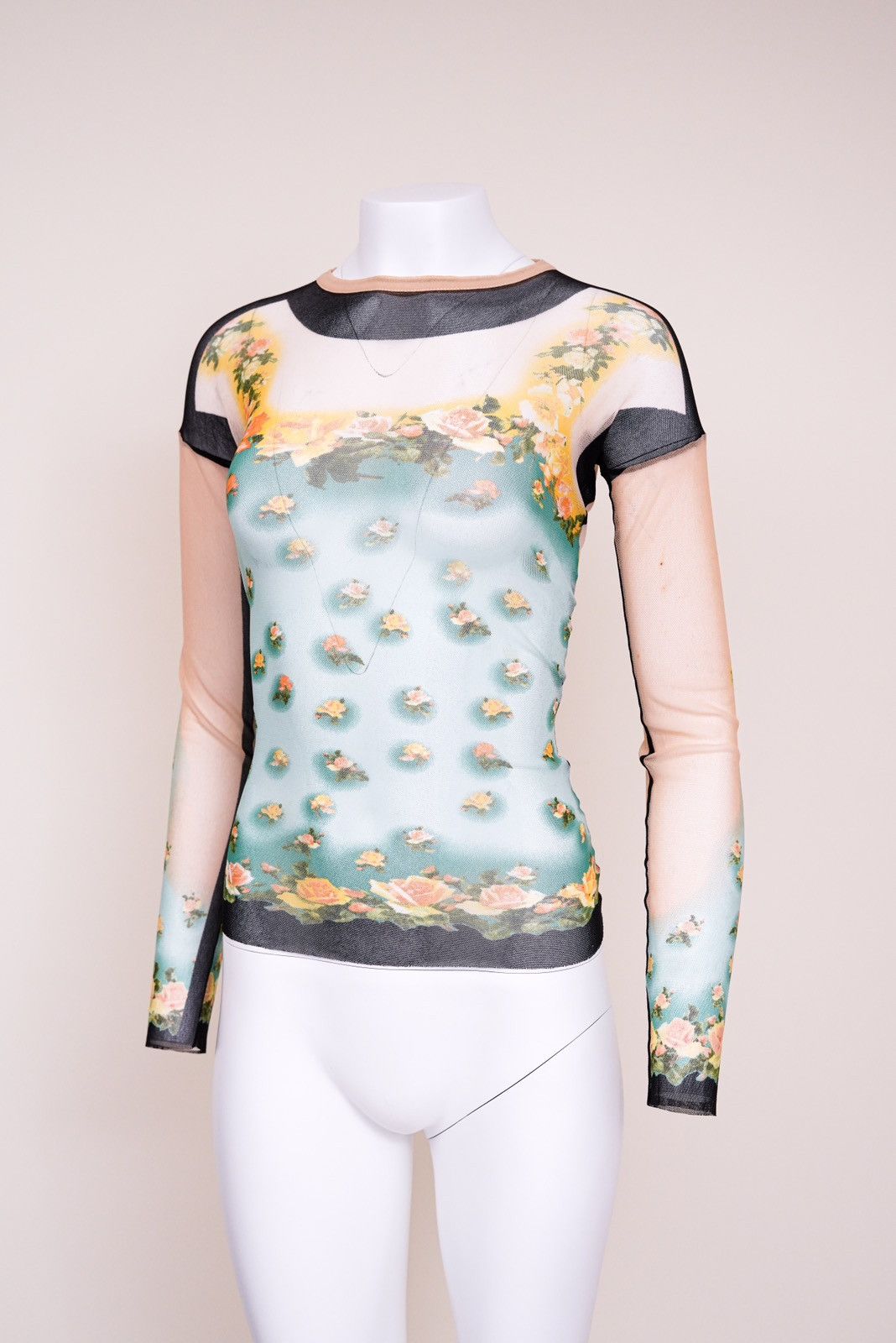 Jean Paul Gaultier Jean Paul Gaultier Soleil Supreme Flower Floral Sheer Top Size S / US 4 / IT 40 - 4 Thumbnail