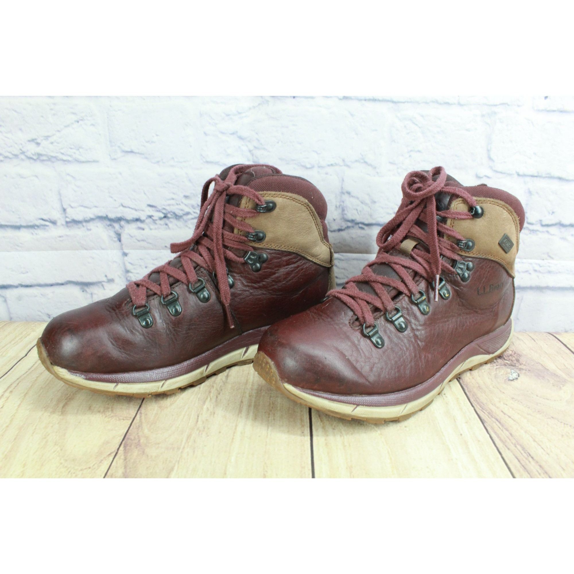 L.L. Bean LL Bean Alpine Burgundy Leather Waterproof Hiking Boots Wome Size US 9.5 / IT 39.5 - 9 Thumbnail
