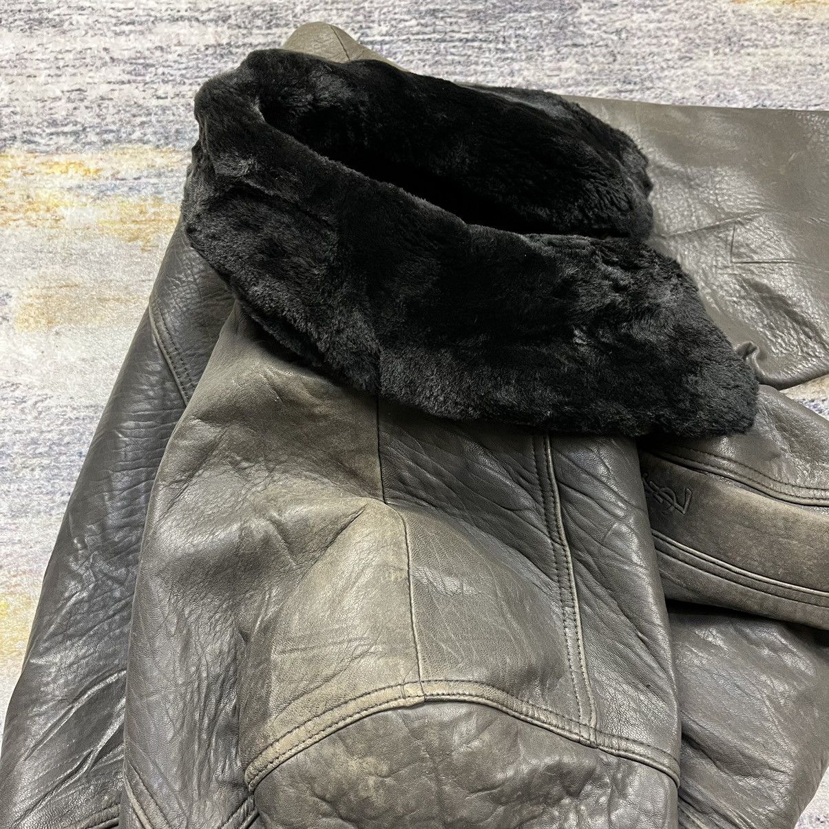 Vintage × Yves Saint Laurent Vintage 90s Yves Saint Laurent leather jacket Size US XL / EU 56 / 4 - 16 Thumbnail