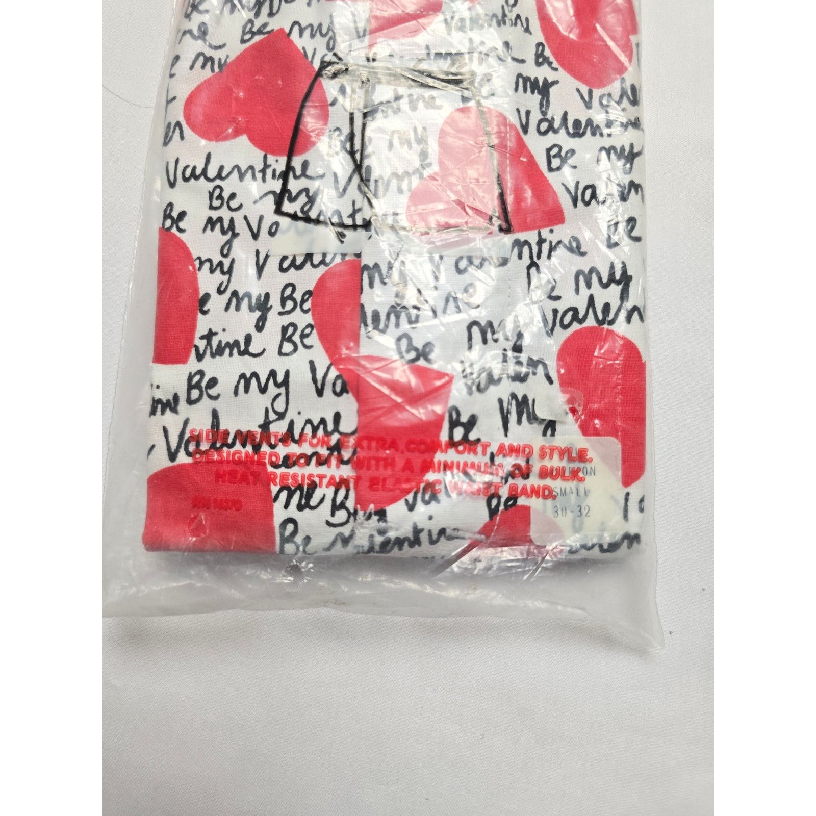 Vintage Vintgae Valentine Boxers Be My Mine Valentines Day 90s S Size 32 - 2 Thumbnail