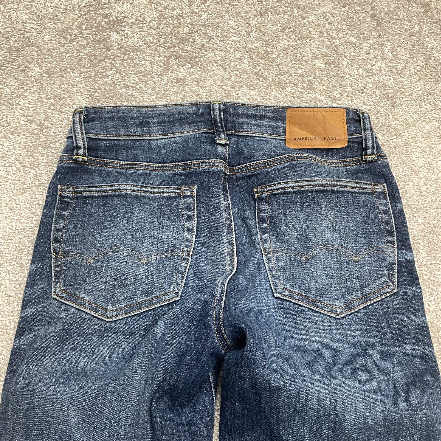 American Eagle Outfitters American Eagle Airflex + Temp Tech Slim Fit Denim Jeans Men 28x32 Dark Wash Blue Size US 28 / EU 44 - 5 Thumbnail