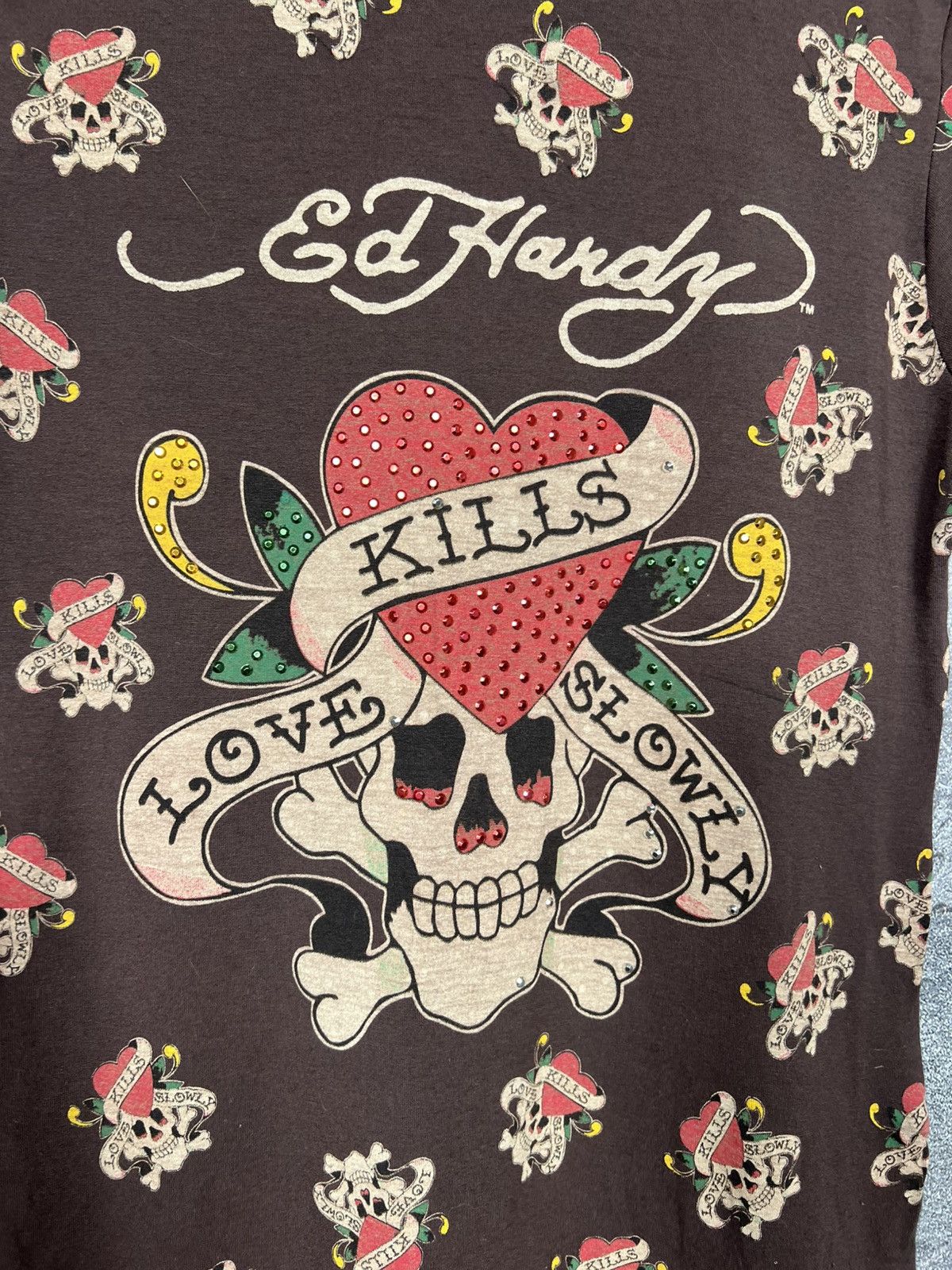 Ed Hardy Vintage Ed Hardy by Christian Audigier Monogram T-shirt Size S / US 4 / IT 40 - 4 Thumbnail