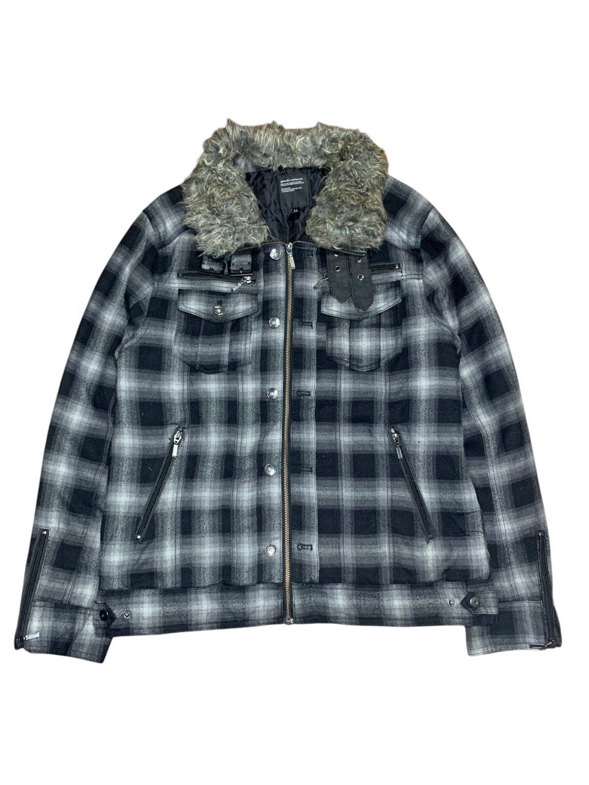 Japanese Brand × Vintage Y2k splendid statisfaction veterano fur punk jacket Size US L / EU 52-54 / 3 - 3 Thumbnail