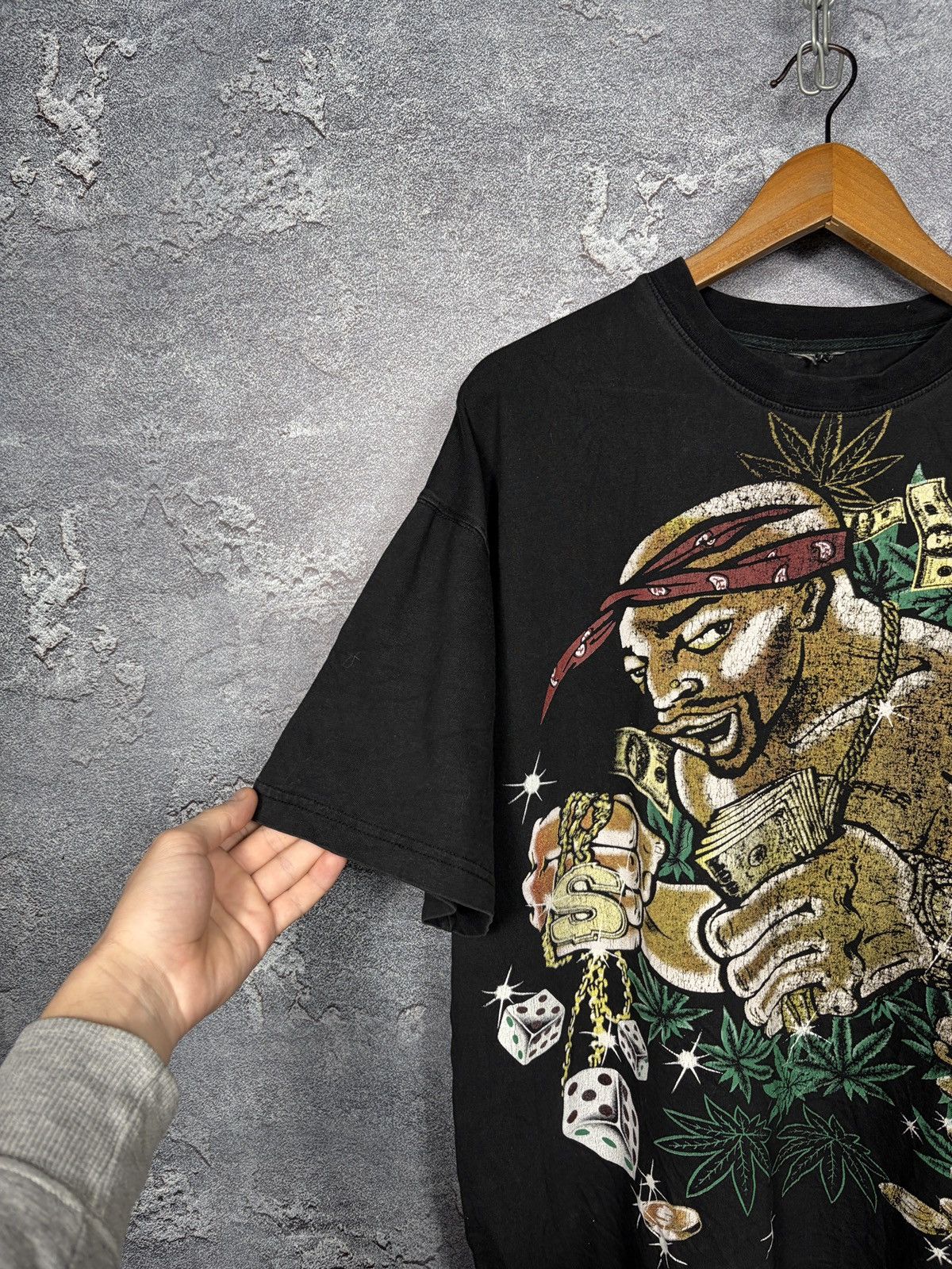 Band Tees Vintage 2pac Tupac Shakur Cannabis Band Rap T-shirt Tee Size US XL / EU 56 / 4 - 8 Thumbnail